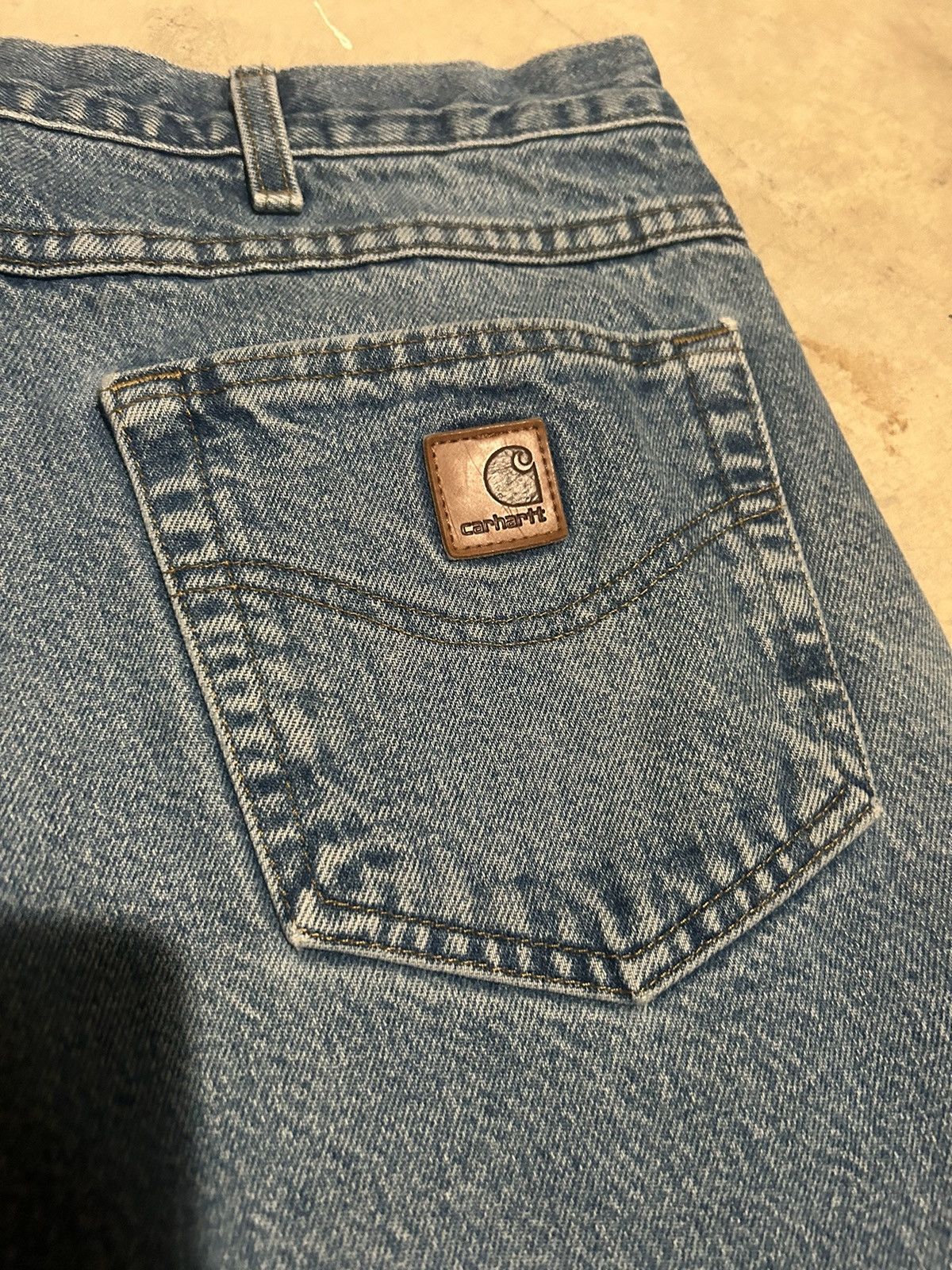 Carhartt × Vintage Vintage Carhartt Flannel Lined Blue Jeans Size US 36 / EU 52 - 3 Thumbnail