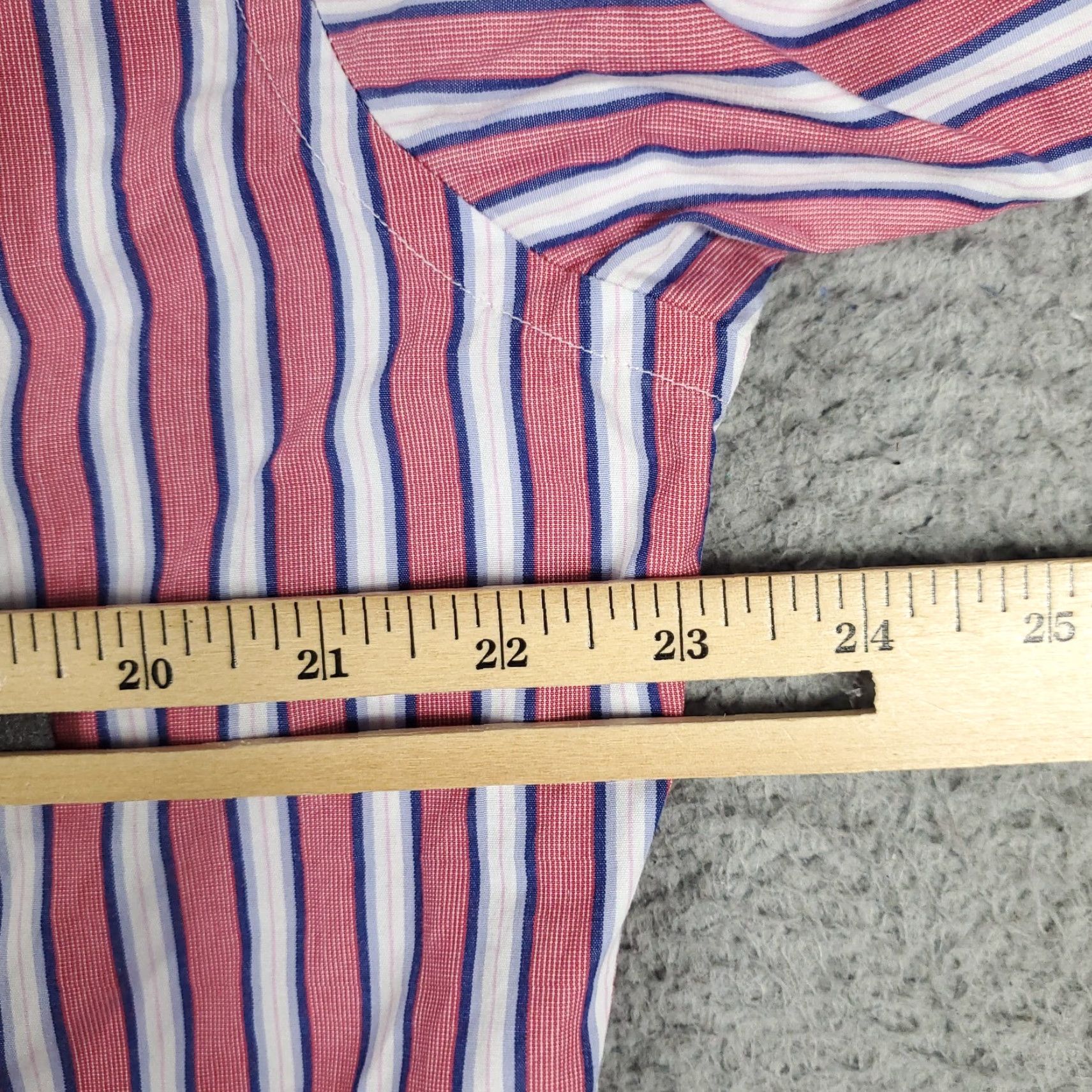 Robert Graham Robert Graham Shirt Mens Large Red Blue Striped Button-Up Long Sleeve Size US L / EU 52-54 / 3 - 5 Thumbnail