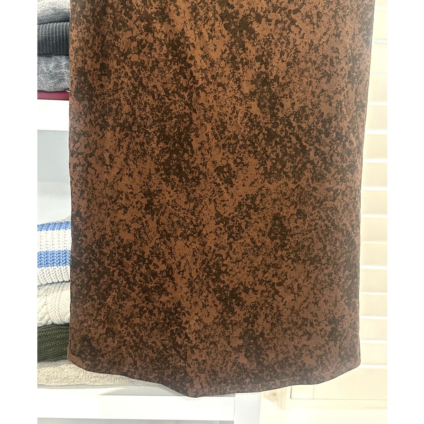 Other Open Edit Boho Brown Tulip Hem Flowy Knee Length Skirt S NWT Size 30" / US 8 / IT 44 - 7 Thumbnail