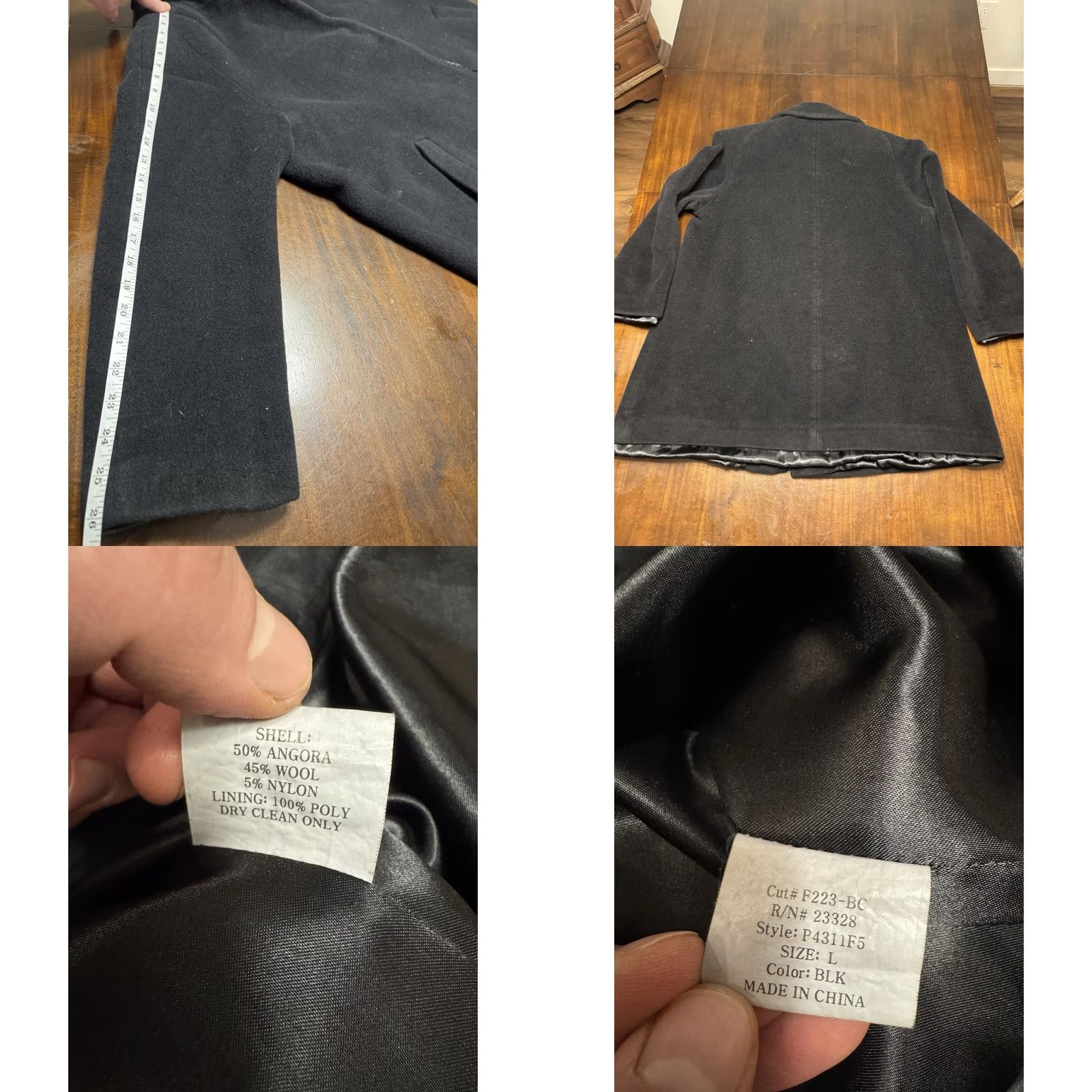Pendleton Pendleton Jacket Black Wool Blend Button Up L Large Men Overcoat Wool Size US L / EU 52-54 / 3 - 8 Thumbnail