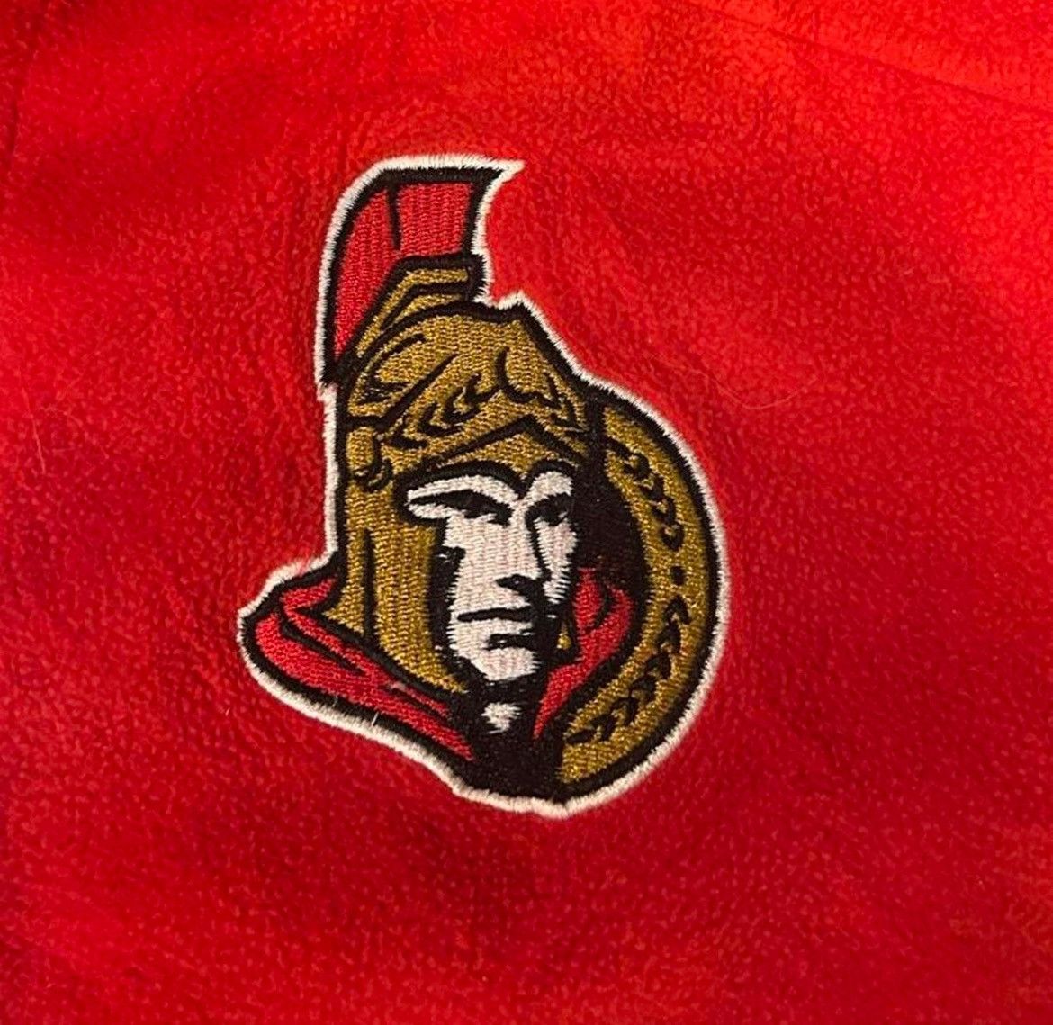 NHL Y2K NHL Ottawa Senators Embroidered Red & Black Fleece Size US XL / EU 56 / 4 - 3 Thumbnail