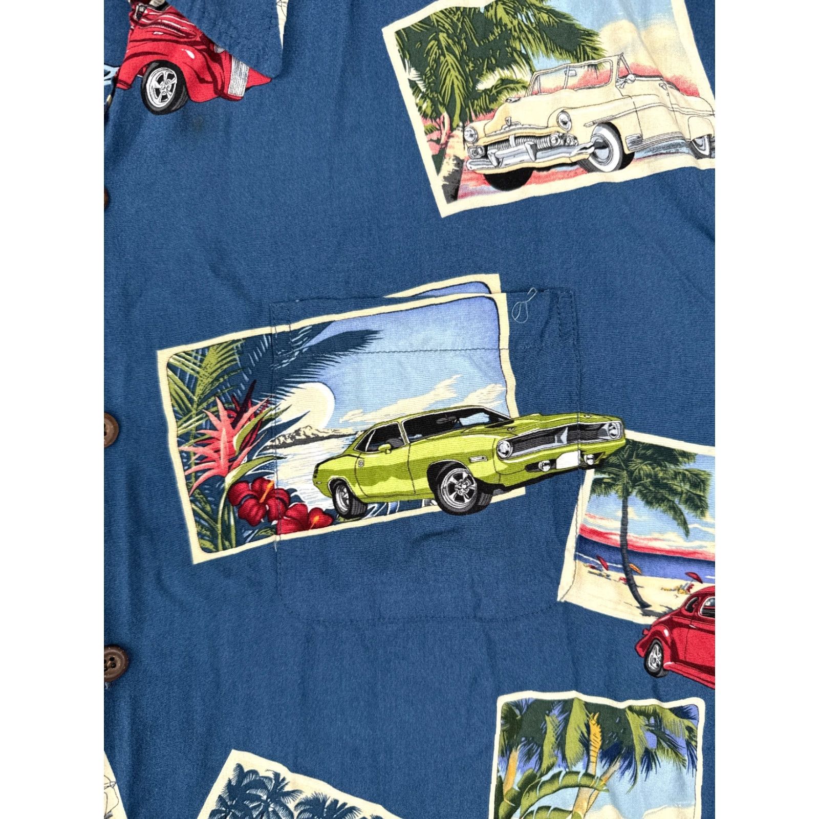 Vintage VINTAGE David Carey Shirt Adult 3XL Blue Cars Hawaiian Nostalgic Car Show Mens 3XL Blue Shirt Size US XXL / EU 58 / 5 - 6 Thumbnail