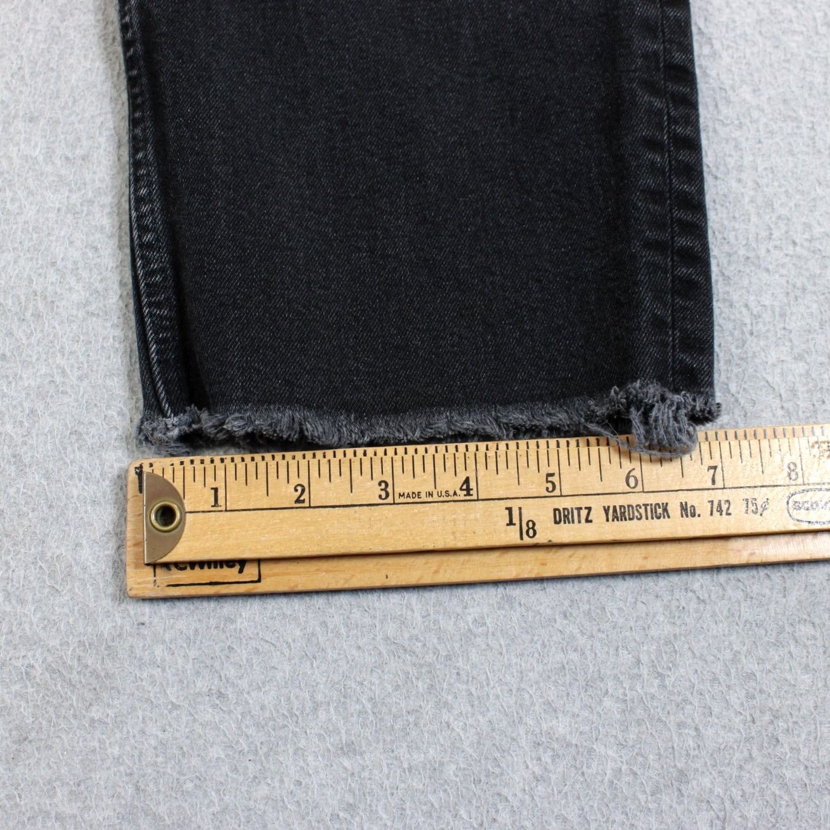 Everlane Everlane Jeans Women 27 Black The Way High Organic Cotton Raw Hem Ankle Cropped Size 27" / US 4 / IT 40 - 7 Thumbnail