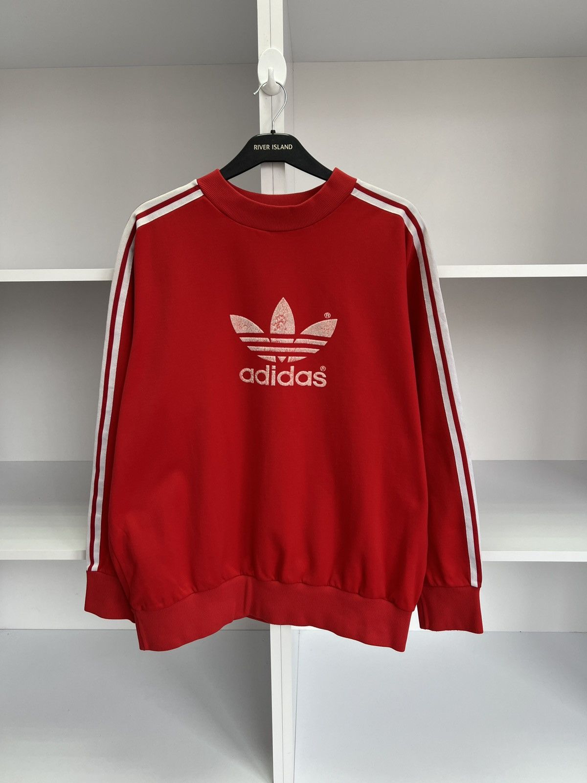 Adidas × Vintage Vintage Adidas Big Logo 90s style Sweatshirt Size US L / EU 52-54 / 3 - 2 Thumbnail