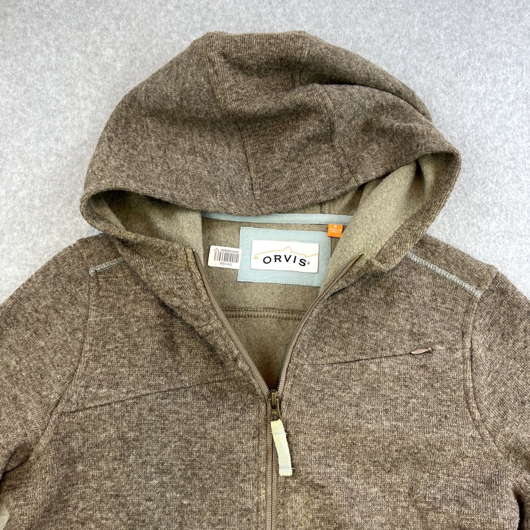 Orvis Orvis Jacket Womens Small Brown Full Zip Fleece Hooded Wool Blend Sweater Size S / US 4 / IT 40 - 7 Thumbnail
