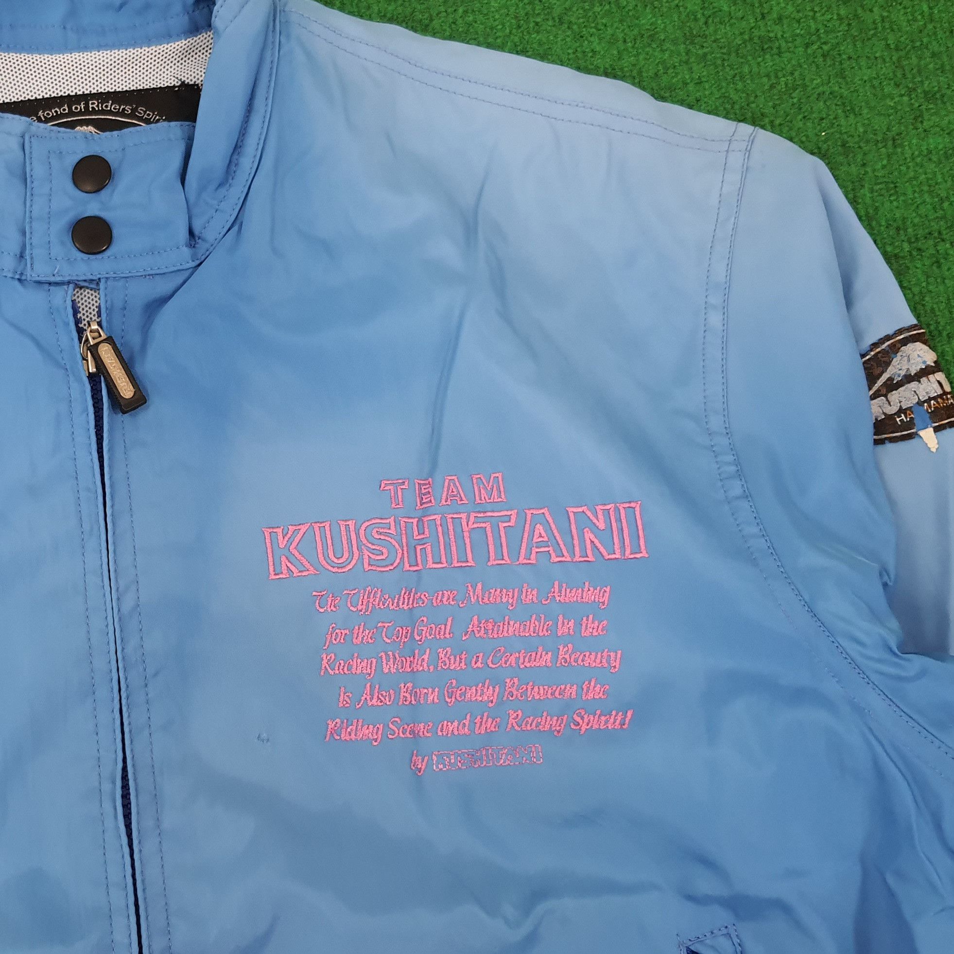 Japanese Brand × Vintage Vintage KAWASAKI Team Kushitani Biker Jacket C234N19 Size US L / EU 52-54 / 3 - 2 Thumbnail
