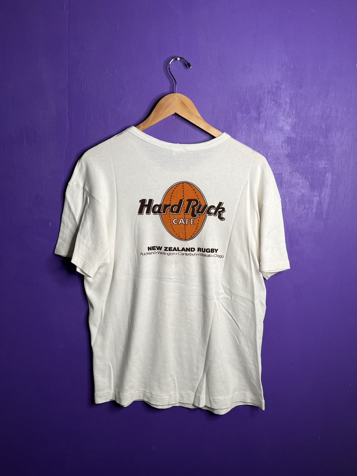 Vintage Vintage 80s Hard Ruck cafe New Zealand rugby t-shirt Size US L / EU 52-54 / 3 - 2 Thumbnail