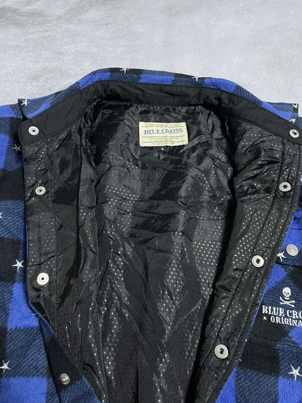 14th Addiction × If Six Was Nine × Tornado Mart 90’s Blue Cross Star Embroidered Flannel Shirt Size US M / EU 48-50 / 2 - 17 Thumbnail