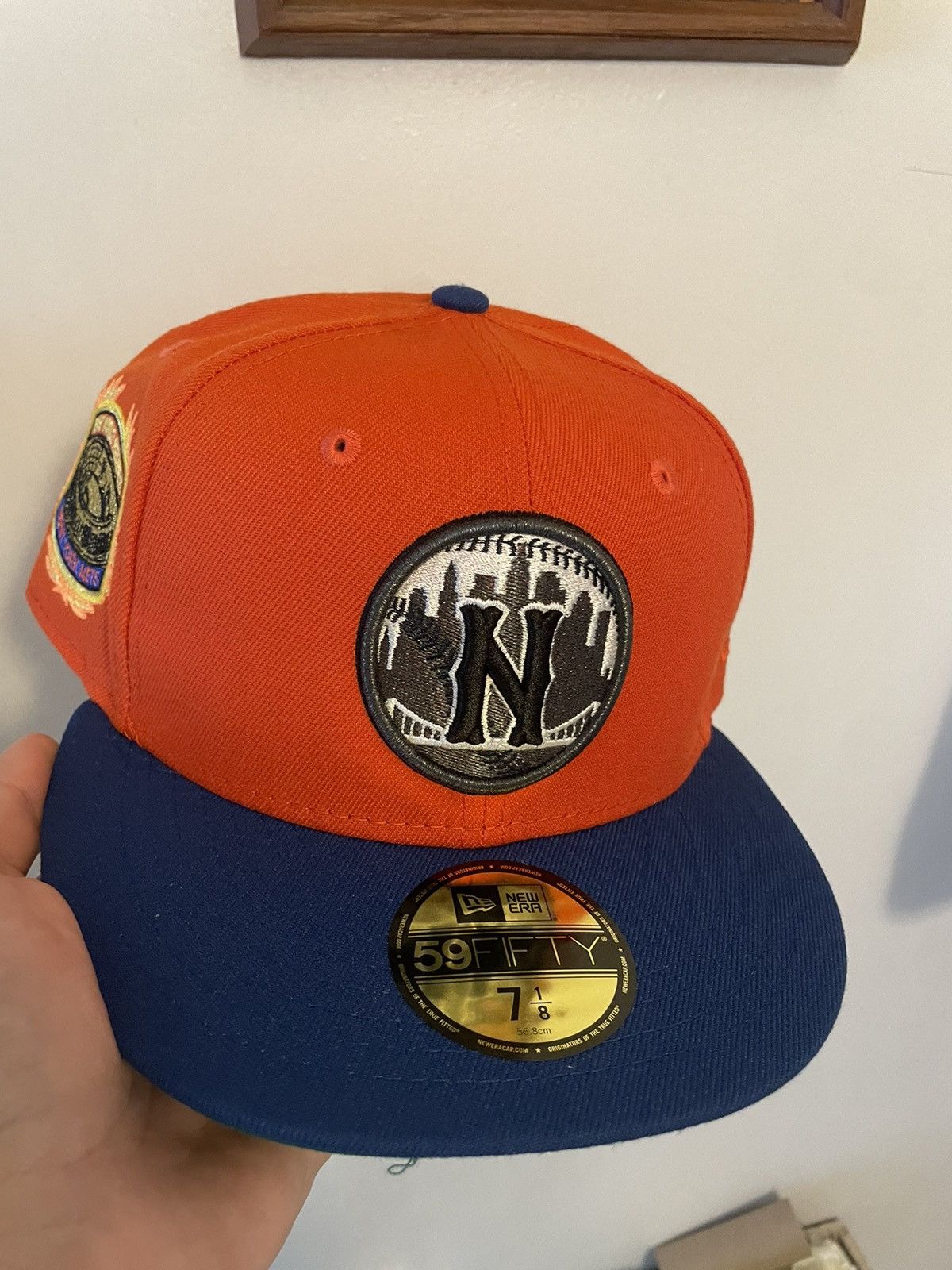 image of Myfitteds New York Mets World Series Patch In Store Exclusi in Blue, Men's