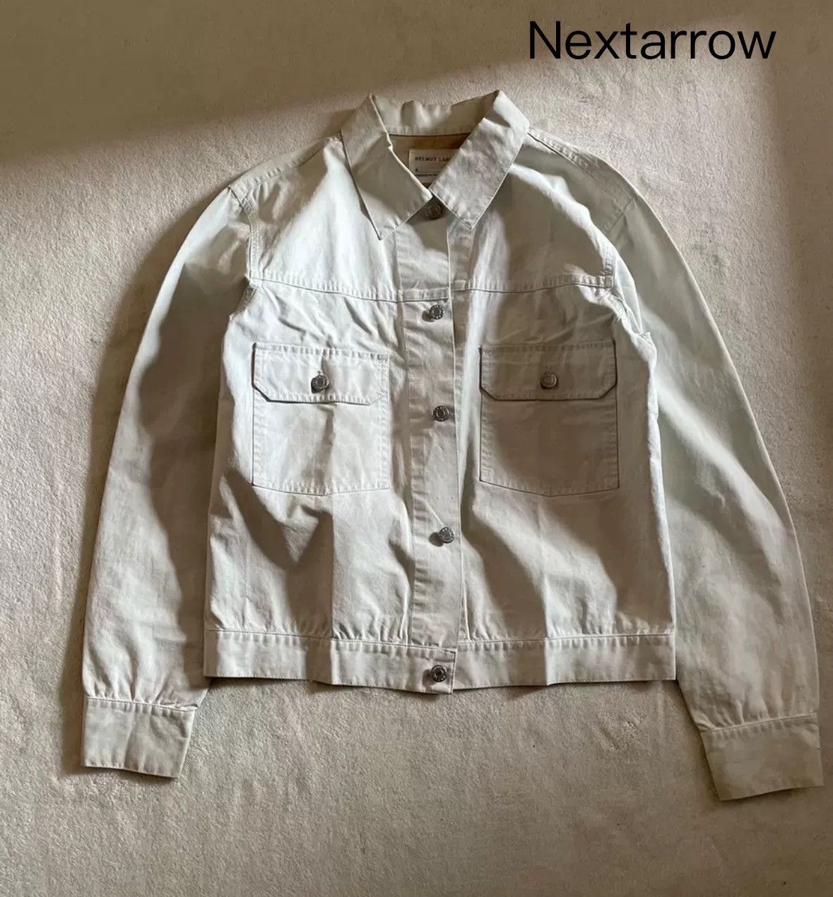 Helmut Lang 98AW dirty white denim jacket 2412-Nextarrow
