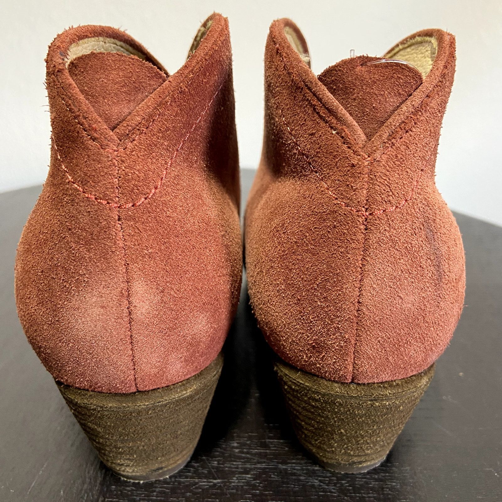 See by Chloe ankle booties suede booties terracotta rust 7