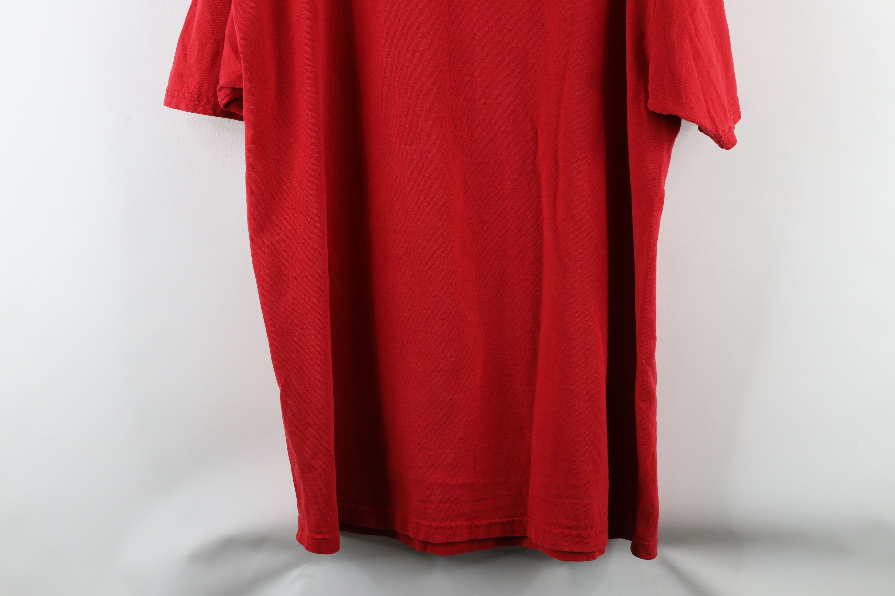 Vintage Vintage 90s Streetwear Blank Baggy Fit Cotton T-Shirt Red Size US XL / EU 56 / 4 - 10 Thumbnail