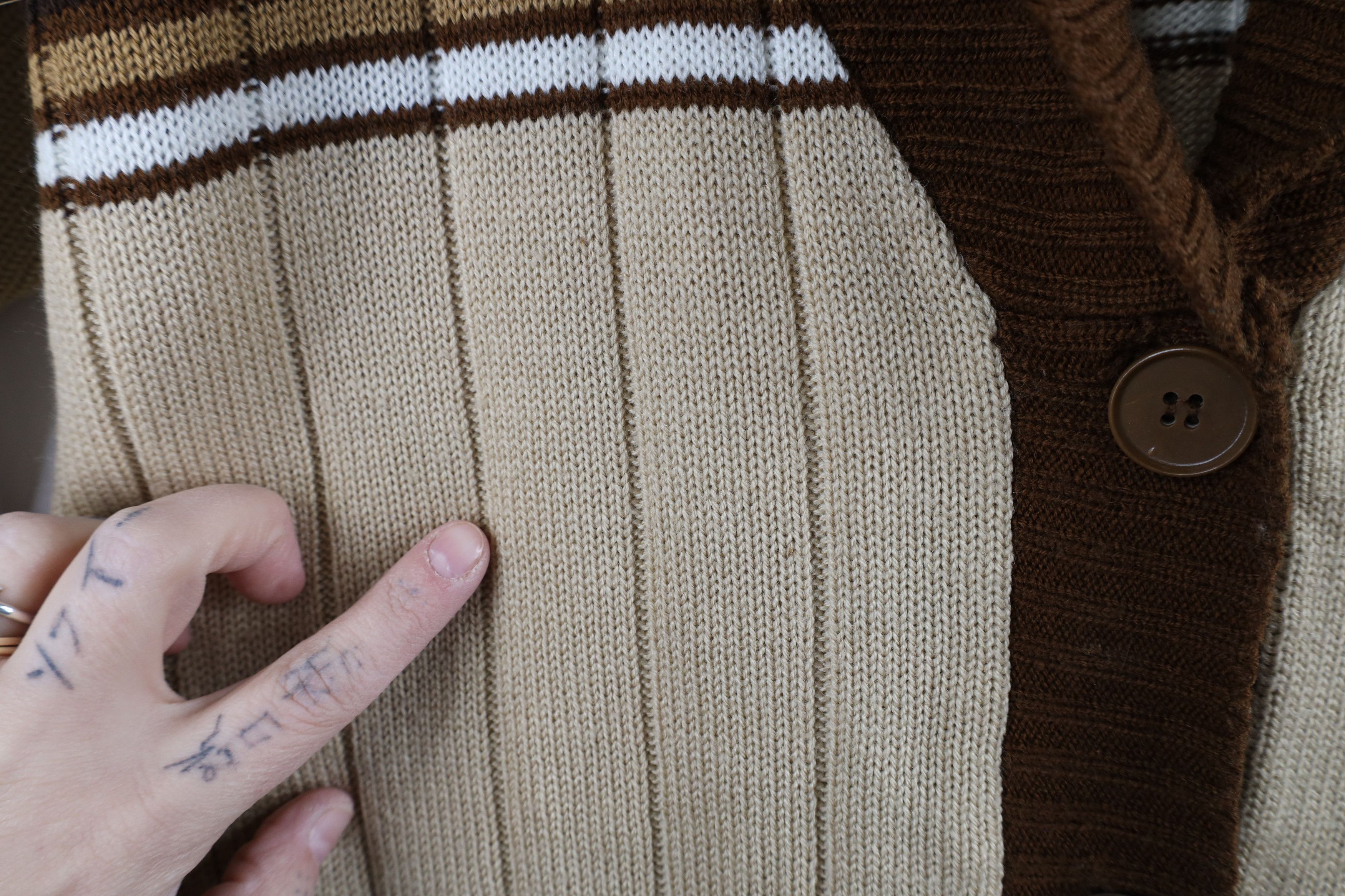 Vintage Vintage 70s Mid Century Modern MCM Shawl Cardigan Sweater Size M / US 6-8 / IT 42-44 - 8 Thumbnail