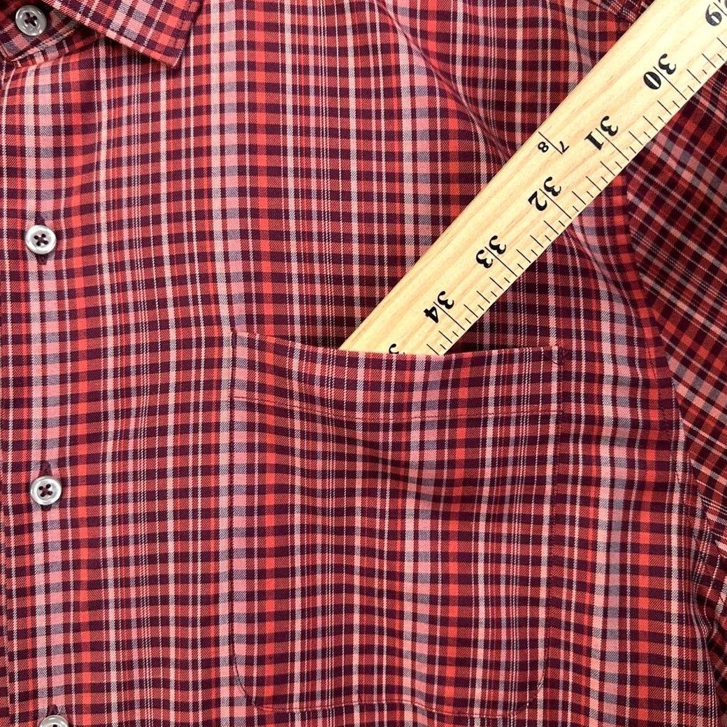 Tommy Bahama Tommy Bahama Button Up Shirt Adult XL Red Plaid Long Sleeve Pocket Casual Mens Size US XL / EU 56 / 4 - 6 Thumbnail