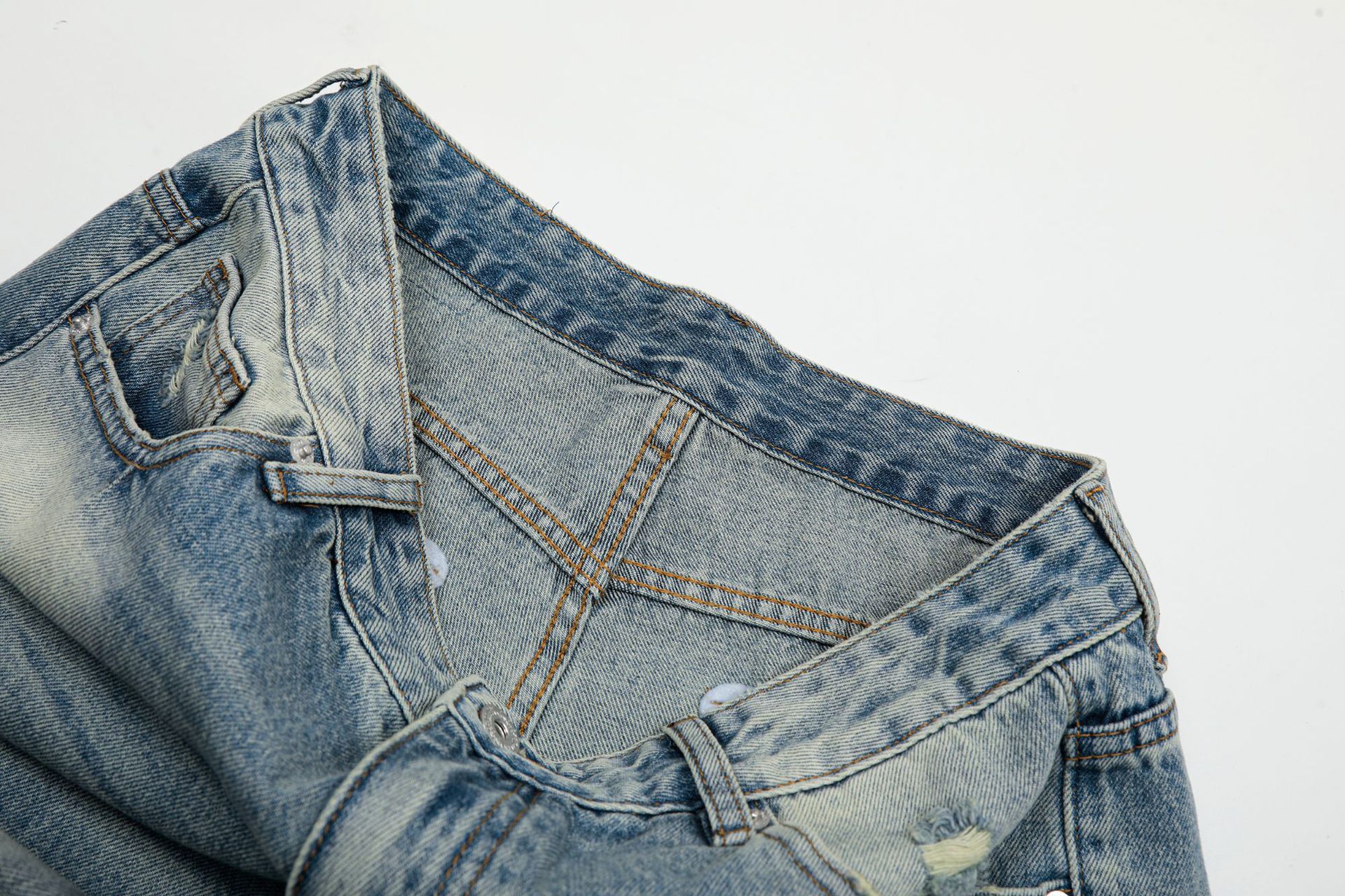 Japanese Brand × Jean American retro washed cleanfit light-color distressed jeans Size US 32 / EU 48 - 5 Thumbnail