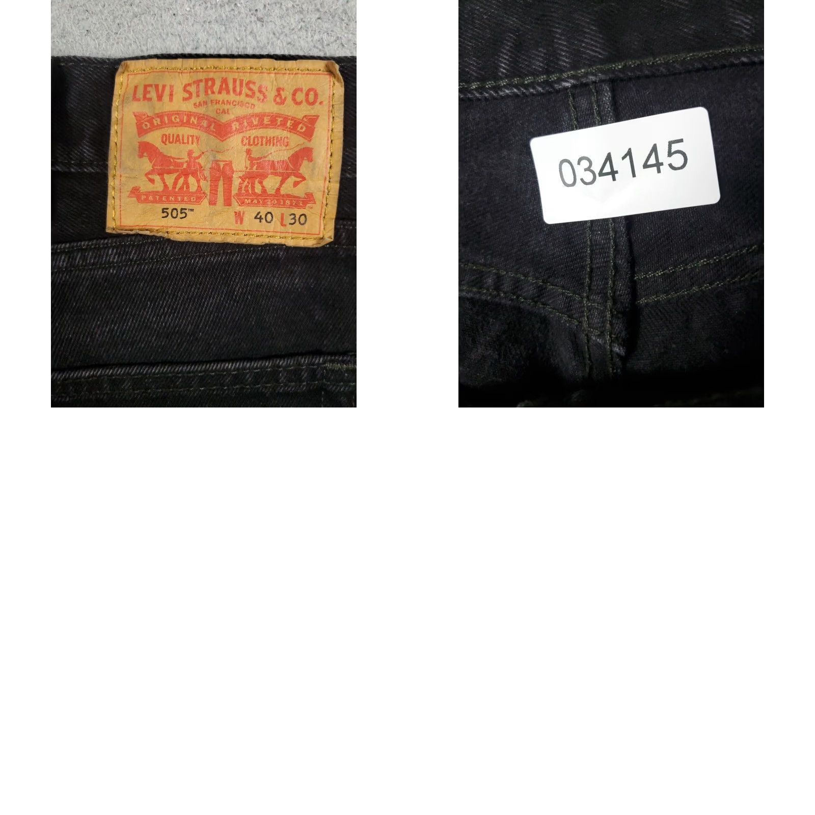 Levi's Levis Mens 40x30 Extra Large XL Black Gray Straight Leg Denim Jeans Pants Size US 40 / EU 56 - 8 Thumbnail