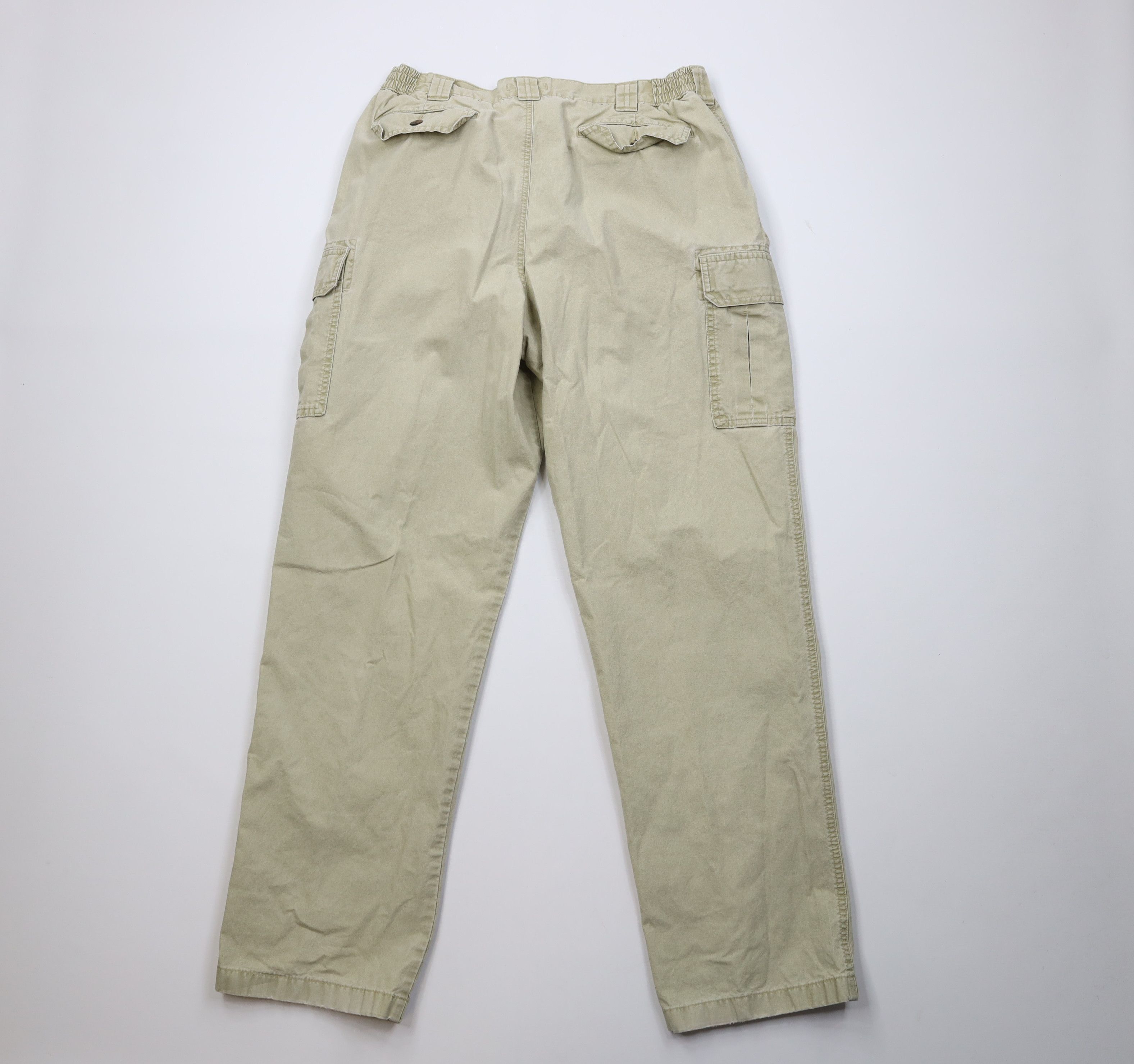 L.L. Bean Vintage 90s LL Bean Stonewash Wide Leg Cargo Pants Cotton Size US 36 / EU 52 - 11 Thumbnail