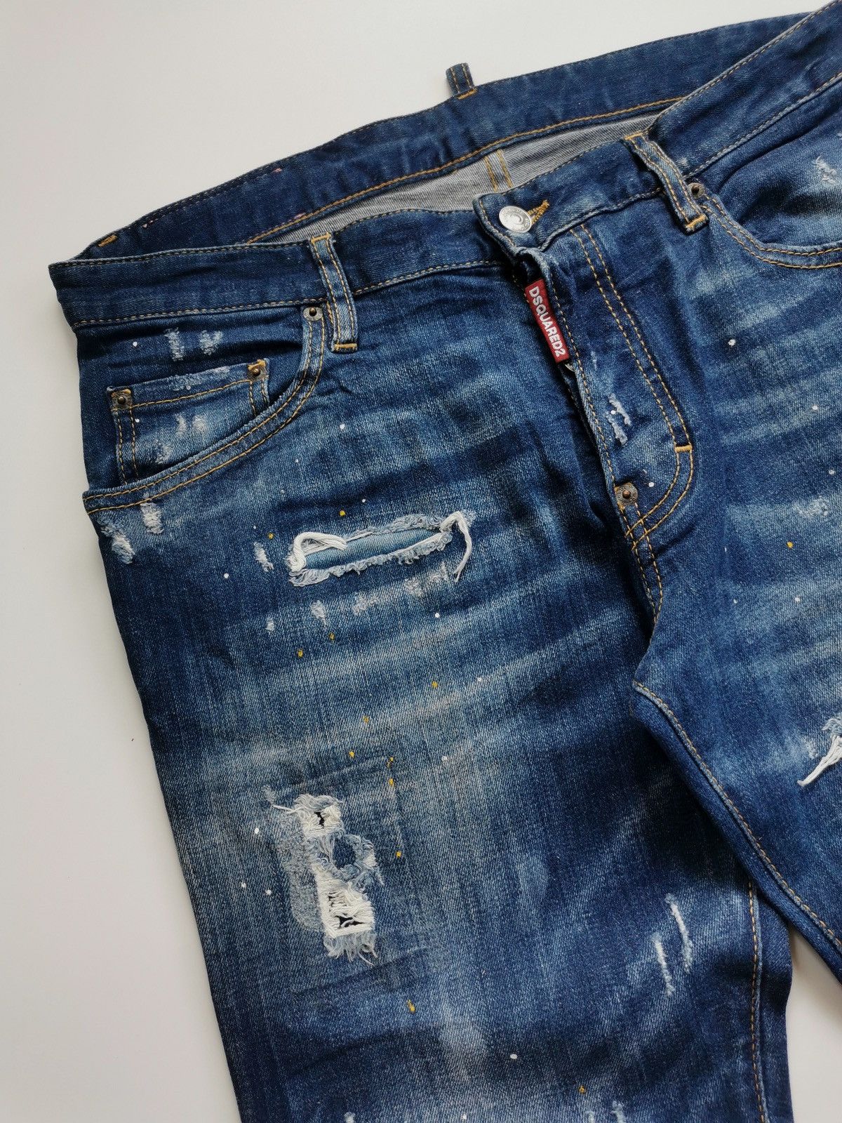 Dsquared2 Dsquared2 Patchwork Paint Skater Jeans Size US 34 / EU 50 - 5 Thumbnail