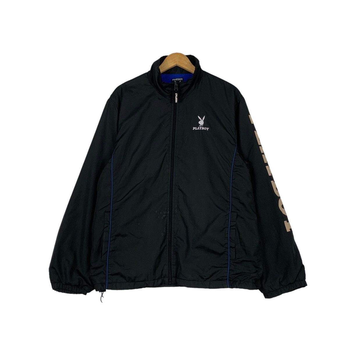 Playboy PLAYBOY Blue Fleece Lined Big Logo Light Jacket #1170-C54 Size US L / EU 52-54 / 3 - 1 Thumbnail