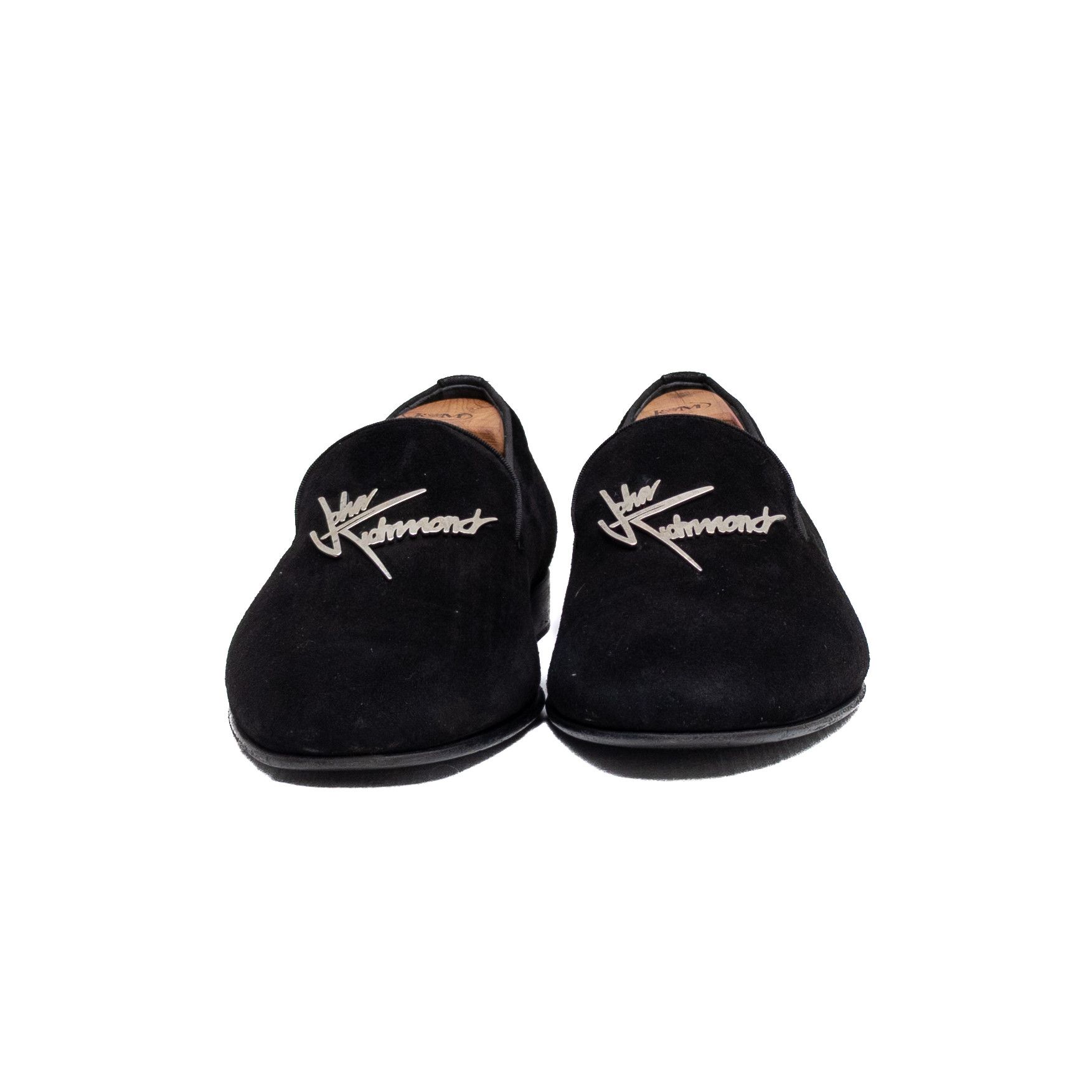 John Richmond John Richmond Men’s Black Suede Loafers – Metal Logo SZ 10 Size US 10 / EU 43 - 4 Thumbnail