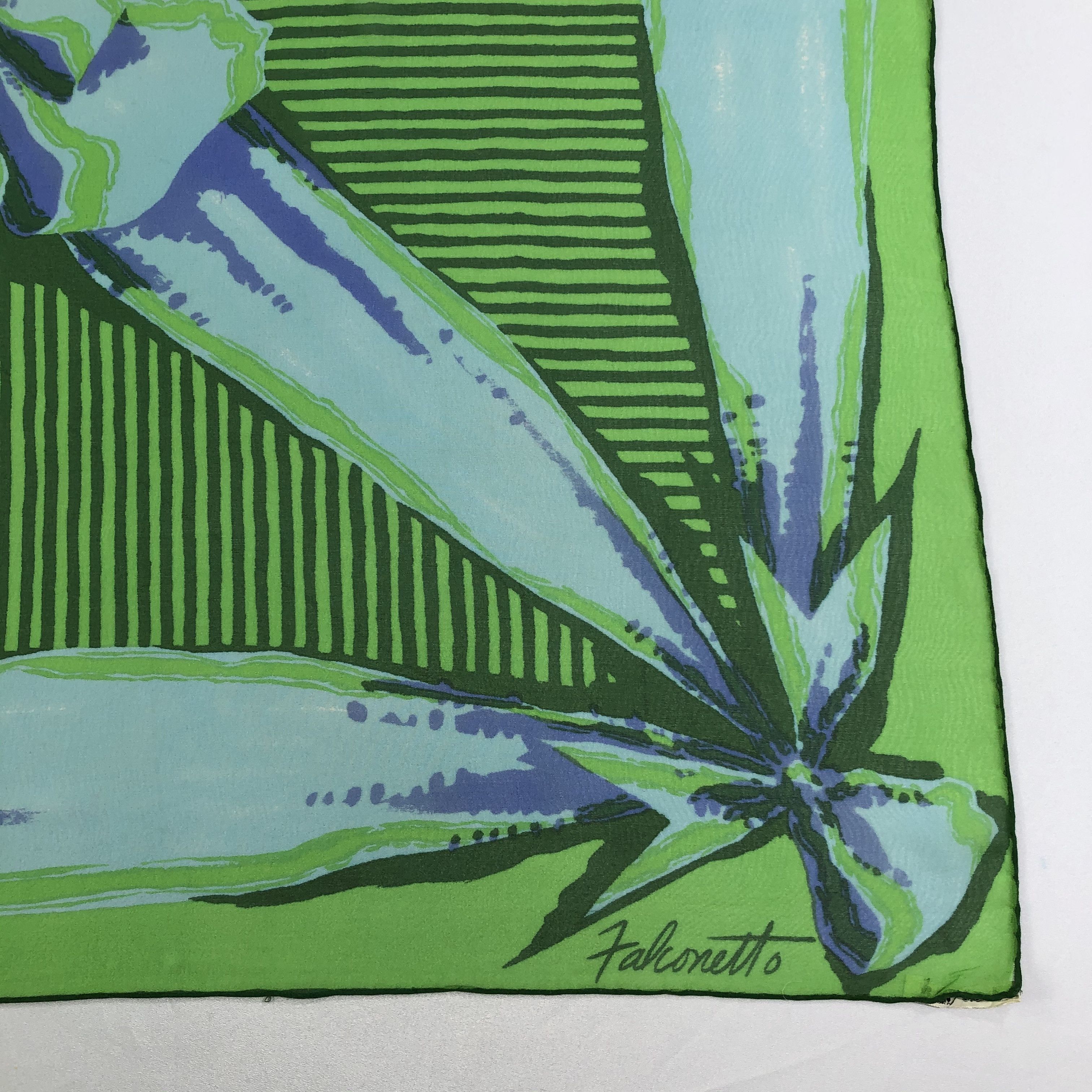Vintage Vintage Falconetto Silk Scarf Size ONE SIZE - 4 Thumbnail