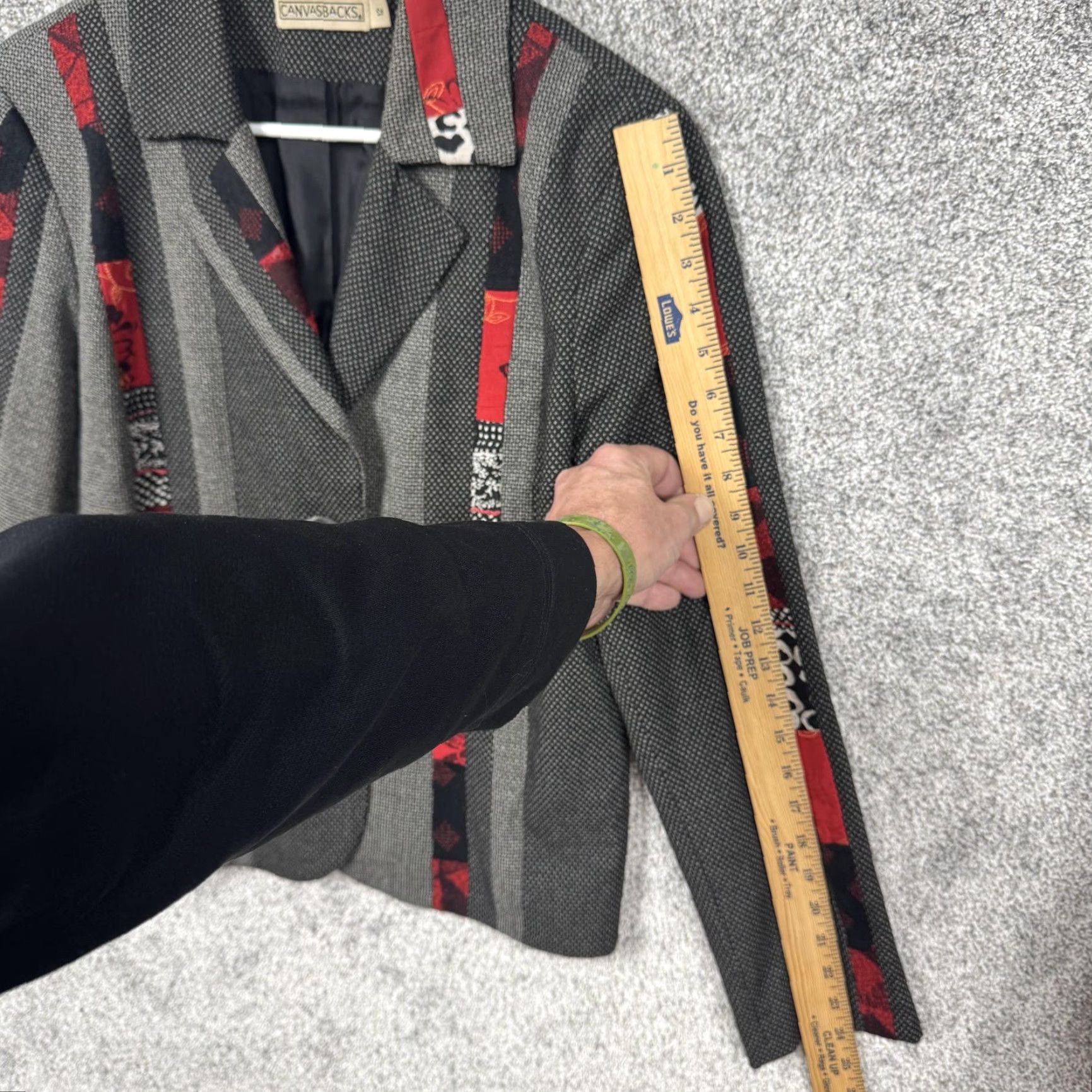 Vintage VINTAGE Canvasbacks Blazer 12 Layering Lagenlook Office Indie Avant Garde Art To Wear Size XL / US 12-14 / IT 48-50 - 4 Thumbnail