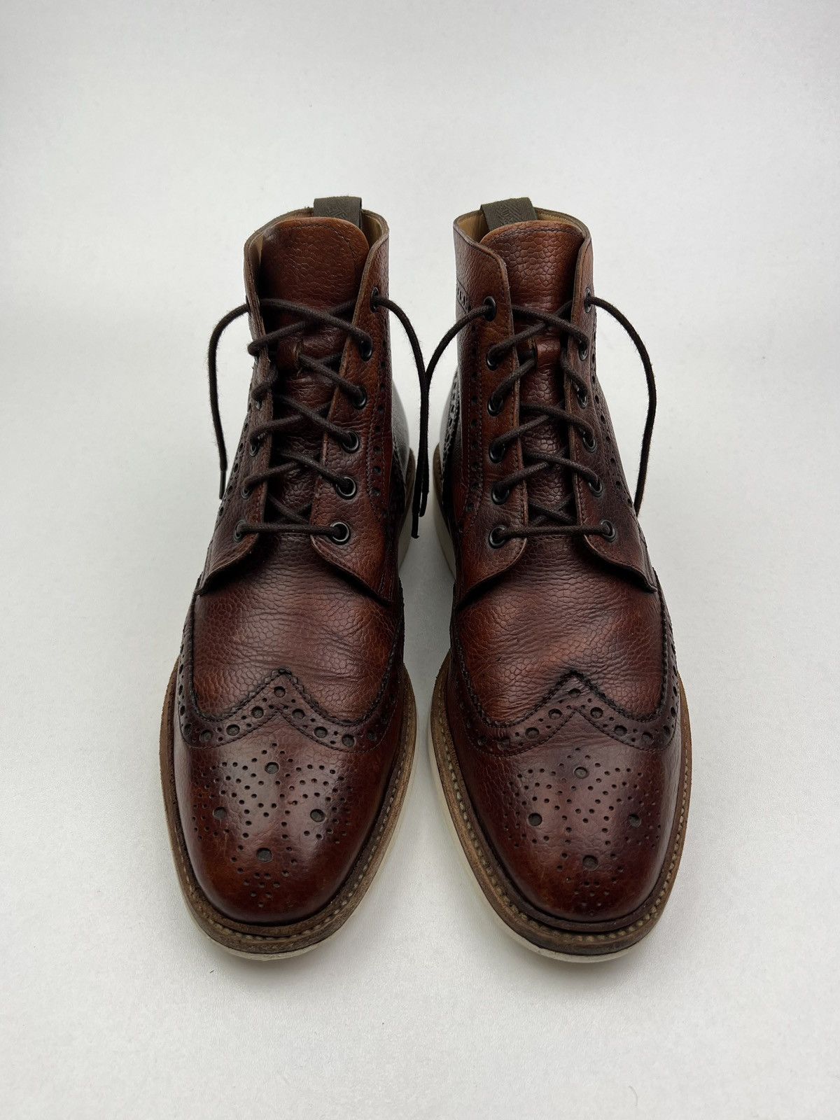 Loake LOAKE Brogues Leather Boots MAMBA Wingtip Brown Men’s Size US 8.5 / EU 41-42 - 3 Thumbnail