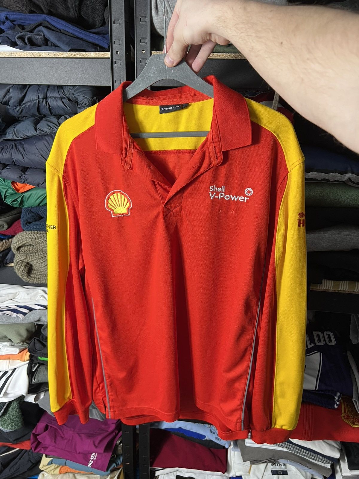 Ferrari Ferrari Shell V-Power Racing Team Polo Shirt Red Yellow Size US L / EU 52-54 / 3 - 6 Thumbnail