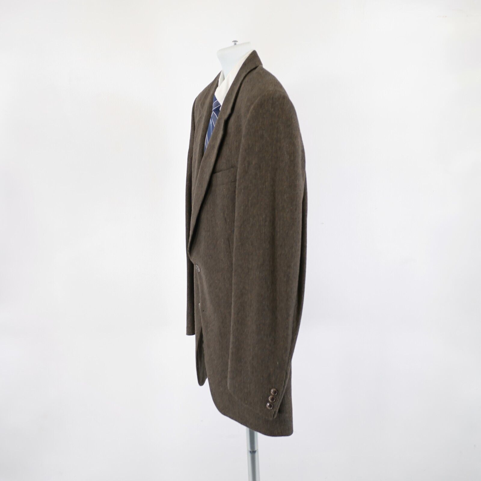 John Weitz John Weitz Signature Soft Tweed Wool Camel Hair Brown Blue C Size 40L - 5 Thumbnail