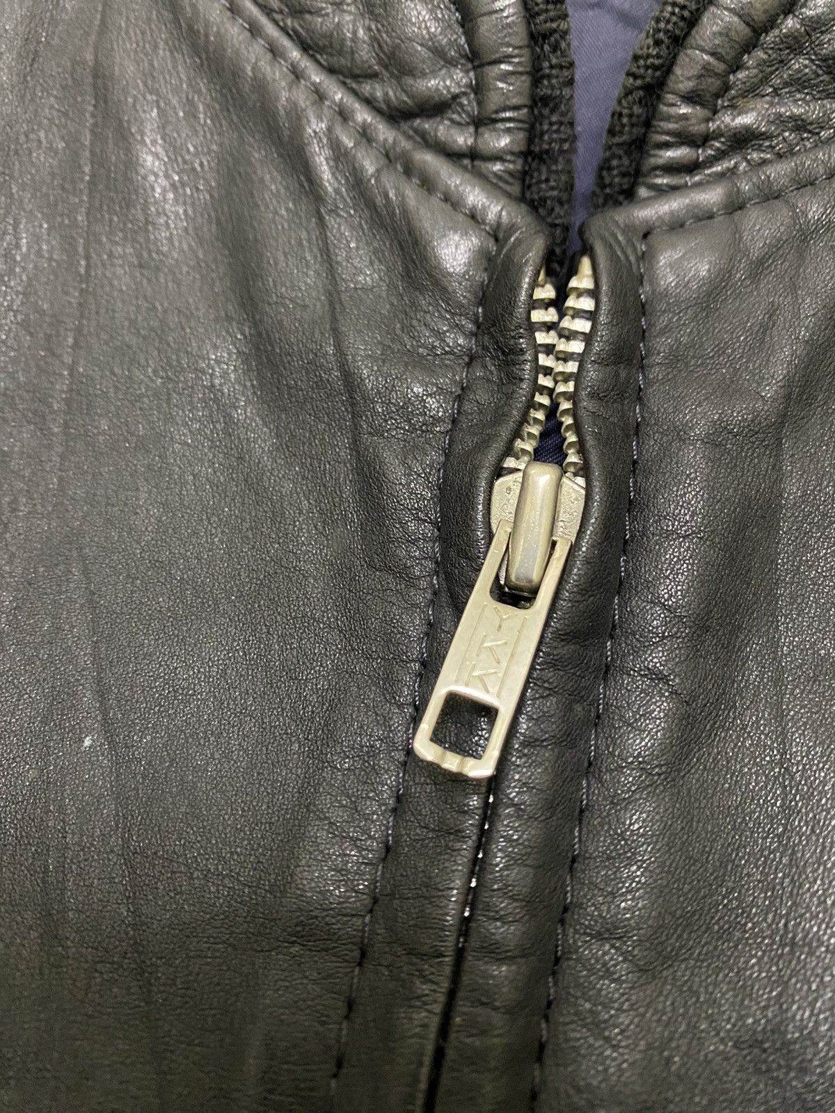Designer × Japanese Brand × Vintage Vintage Leather Jacket Round neck luxury designers Size US M / EU 48-50 / 2 - 14 Thumbnail