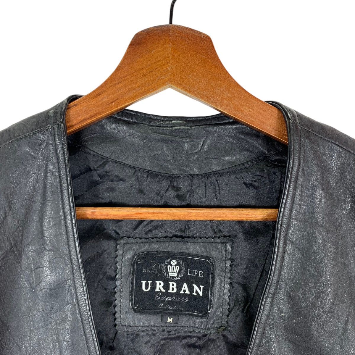 Urban Outfitters VINTAGE URBAN EXPRESS LEATHER VEST JACKET Size US M / EU 48-50 / 2 - 6 Thumbnail