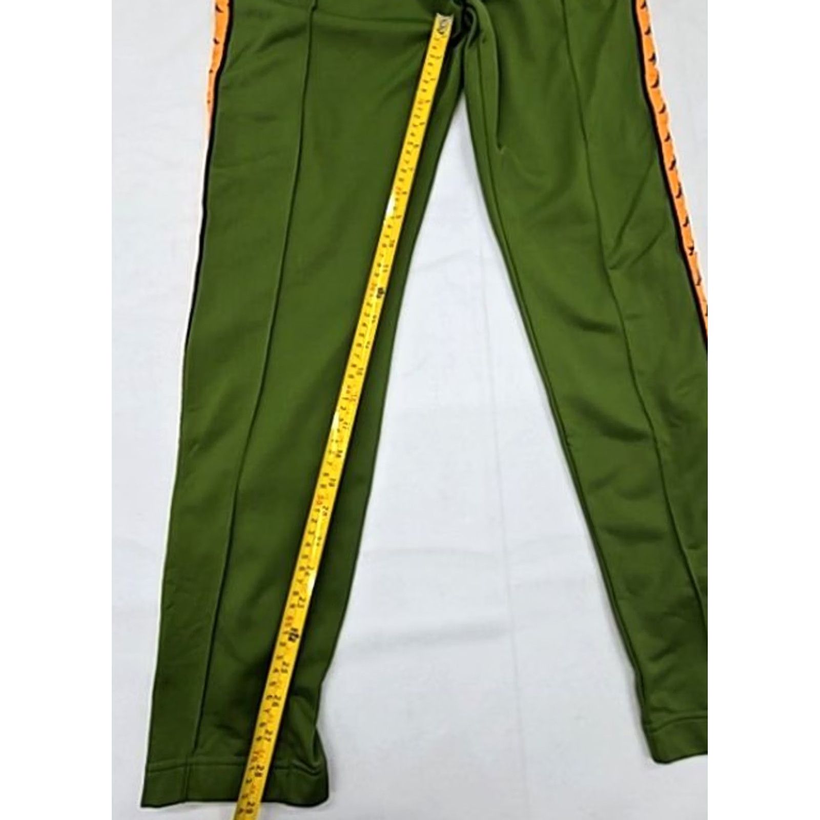 Kappa Kappa Mens Green Track Pants Small Side Stripes Tapered Polyester Size US 29 - 7 Thumbnail