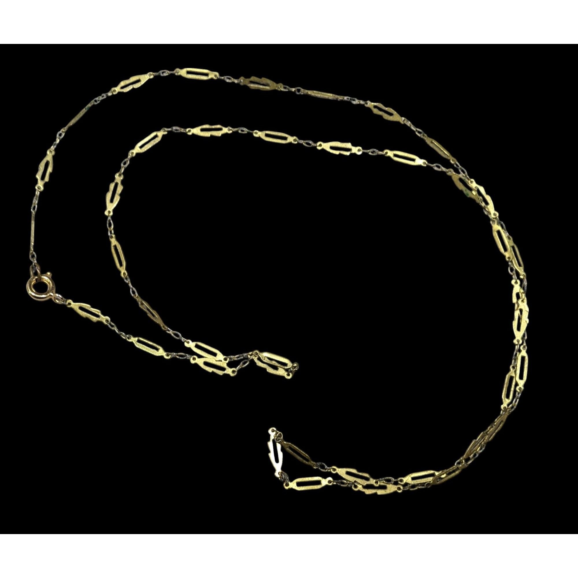 Other Distressed Unique Gold Tone Chain Link Necklace Size ONE SIZE - 1 Thumbnail