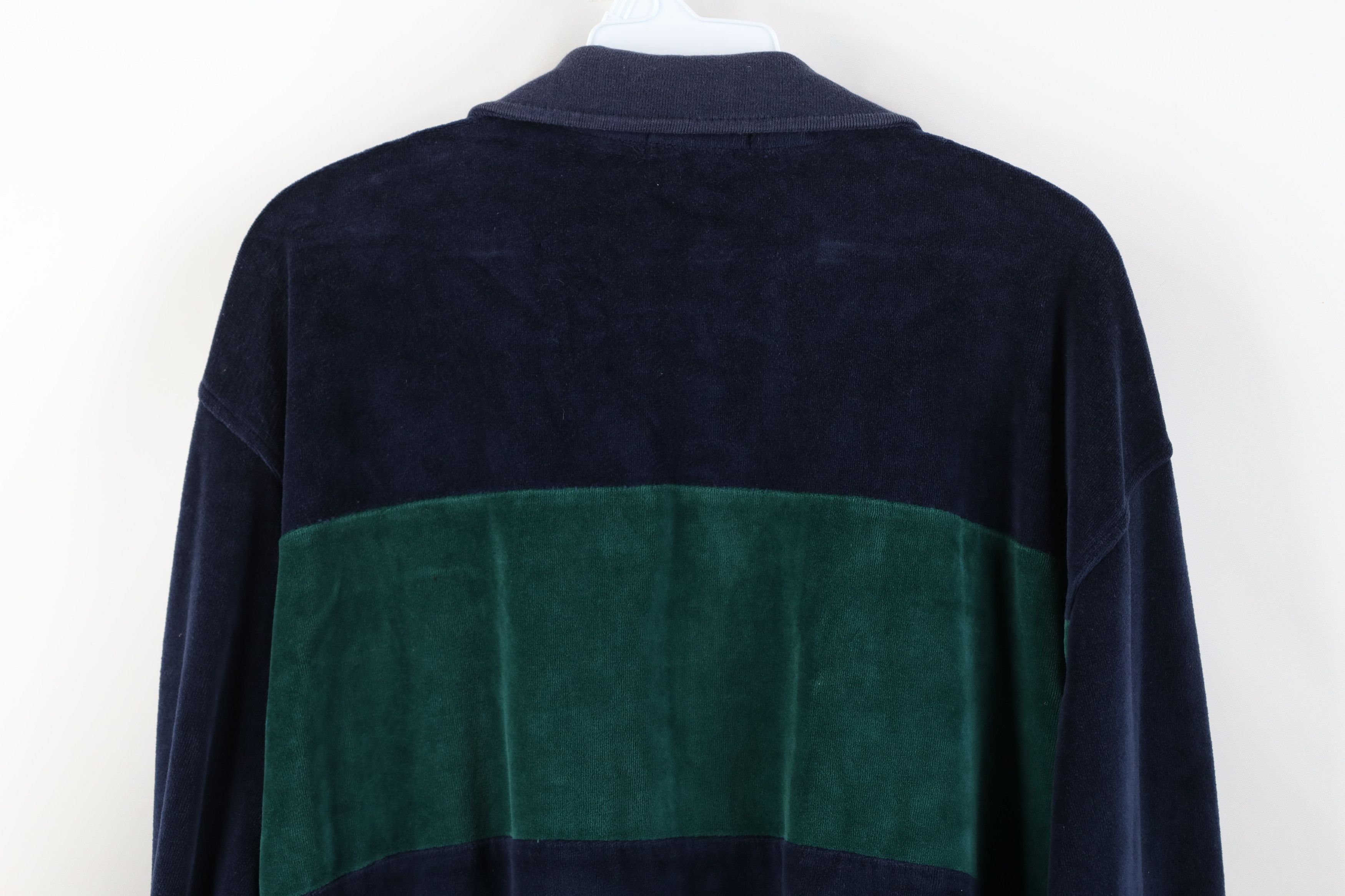 Vintage Vintage 90s Streetwear Block Velour Warm Up Track Jacket Size US M / EU 48-50 / 2 - 14 Thumbnail