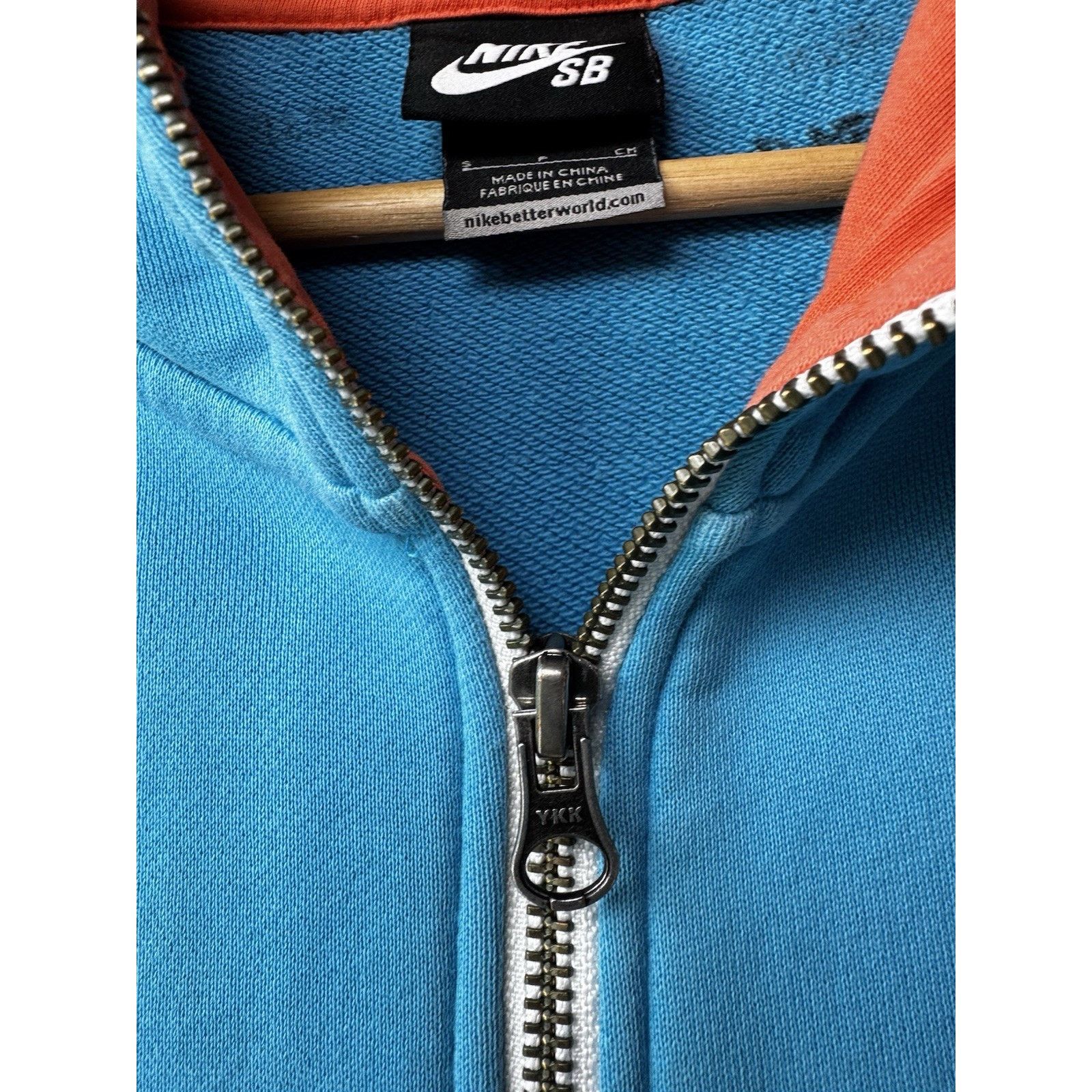 Nike Y2K Nike SB Full Zip Hoodie | Blue & Orange Skateboarding SM Size US S / EU 44-46 / 1 - 5 Thumbnail
