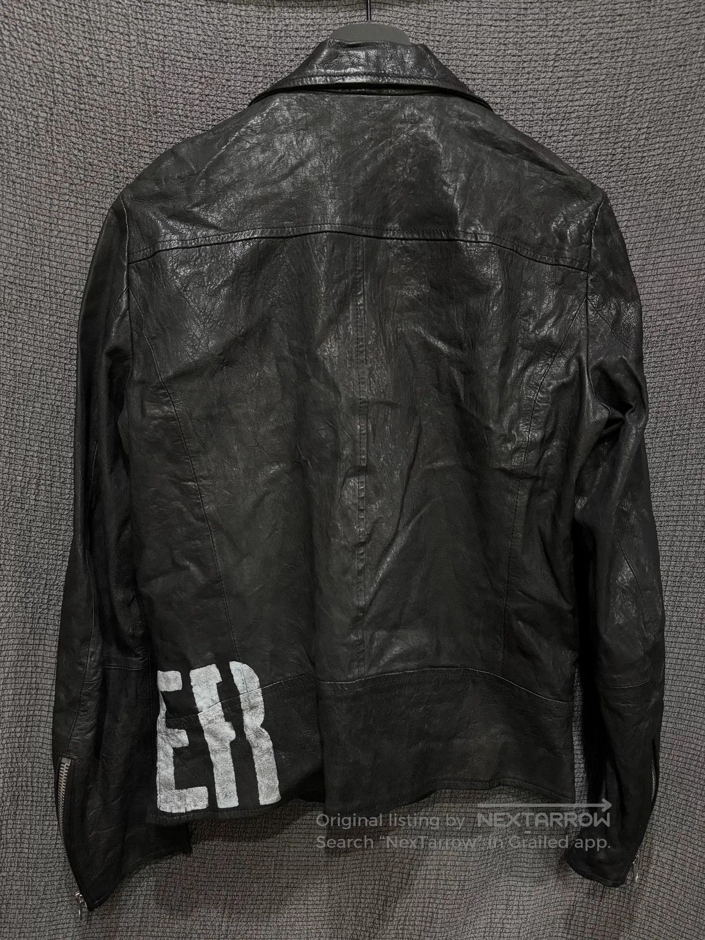 Japanese Brand Italian Rock Graphic Leather Jacket. Size US M / EU 48-50 / 2 - 6 Thumbnail