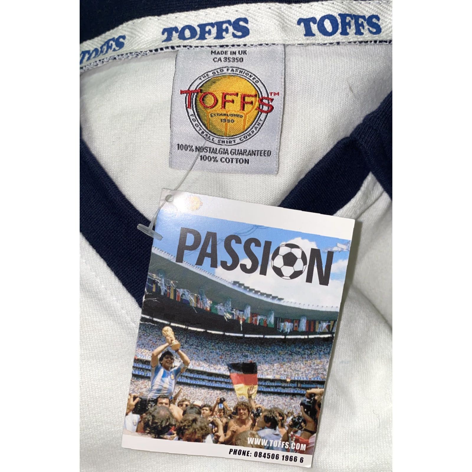 Toffs VINTAGE Toffs Minnesota Kicks Soccer Polo Shirt V-Neck Mens S White/Navy Blue NWT Size US S / EU 44-46 / 1 - 5 Thumbnail