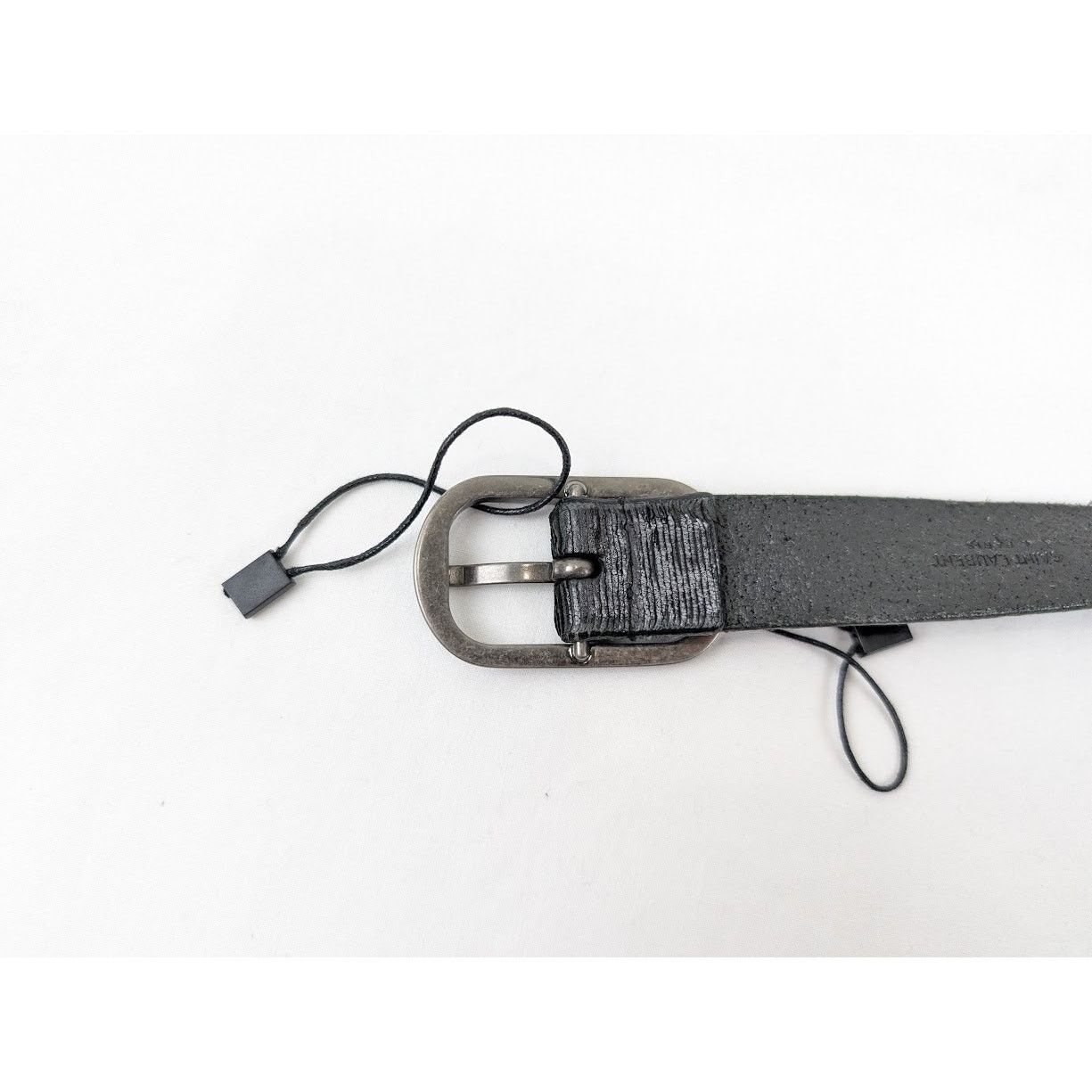 Saint Laurent Paris o1rshd1 Size: 90 CM / Distressed Python Belt in Black Size 36 - 6 Thumbnail