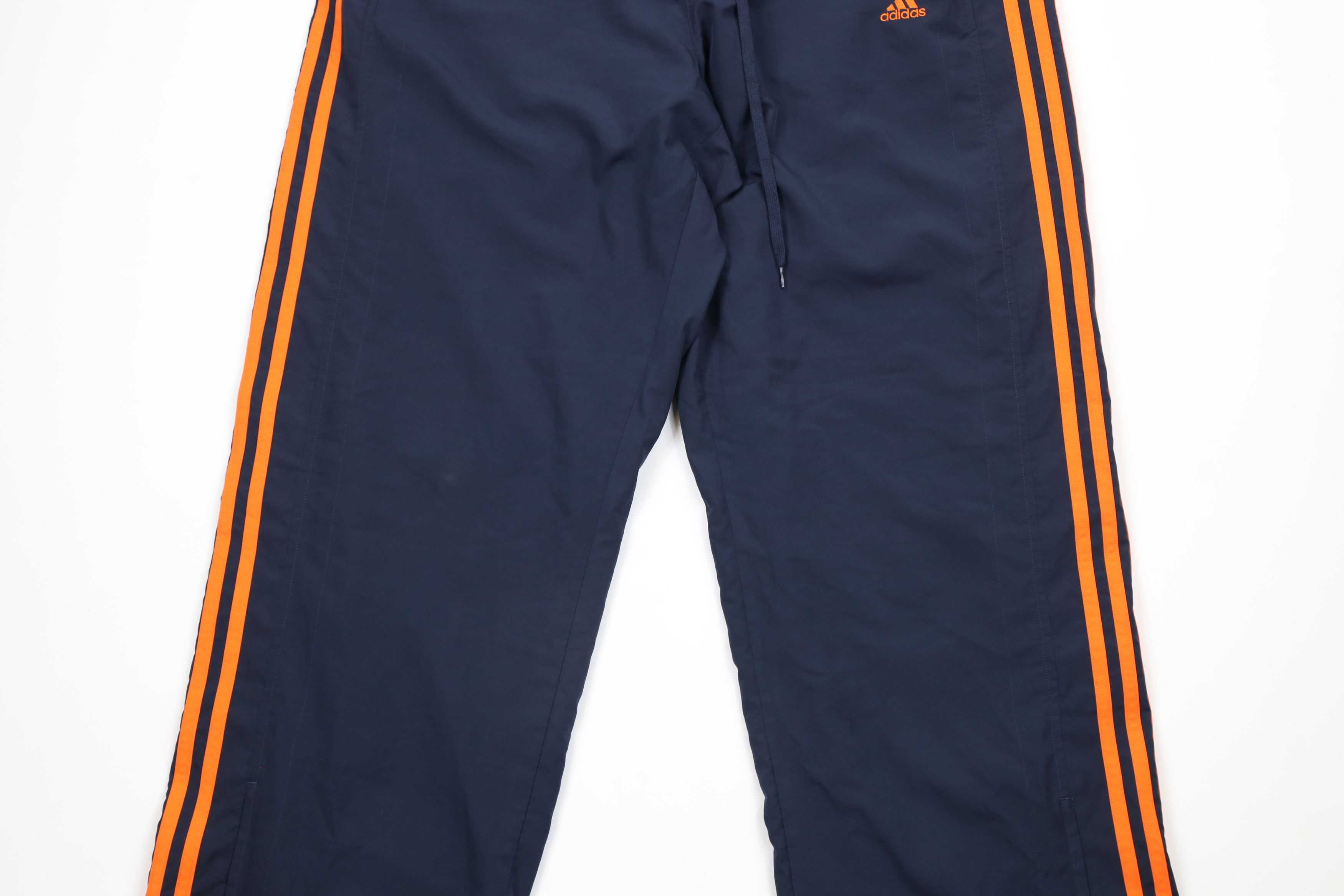 Adidas × Vintage Vintage Adidas Striped Lined Wide Leg Pants Navy Blue Orange Size US 38 / EU 54 - 3 Thumbnail