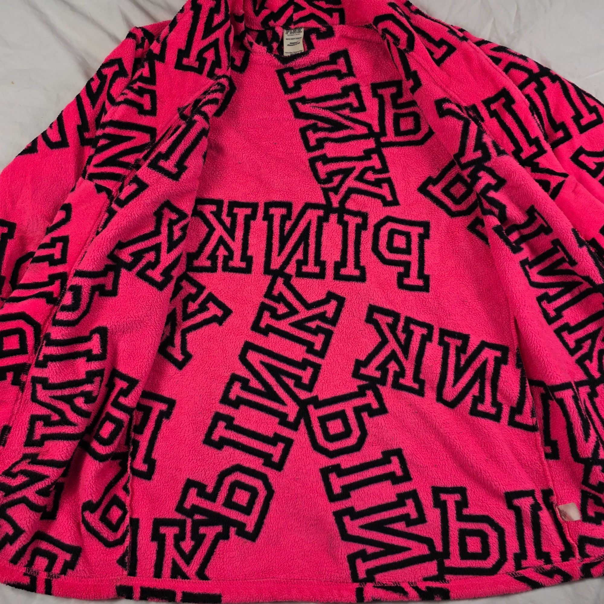 Pink Pink Victorias Secret Womens XS/S Hot Pink Cozy Robe Logo Pr Size XS / US 0-2 / IT 36-38 - 5 Thumbnail