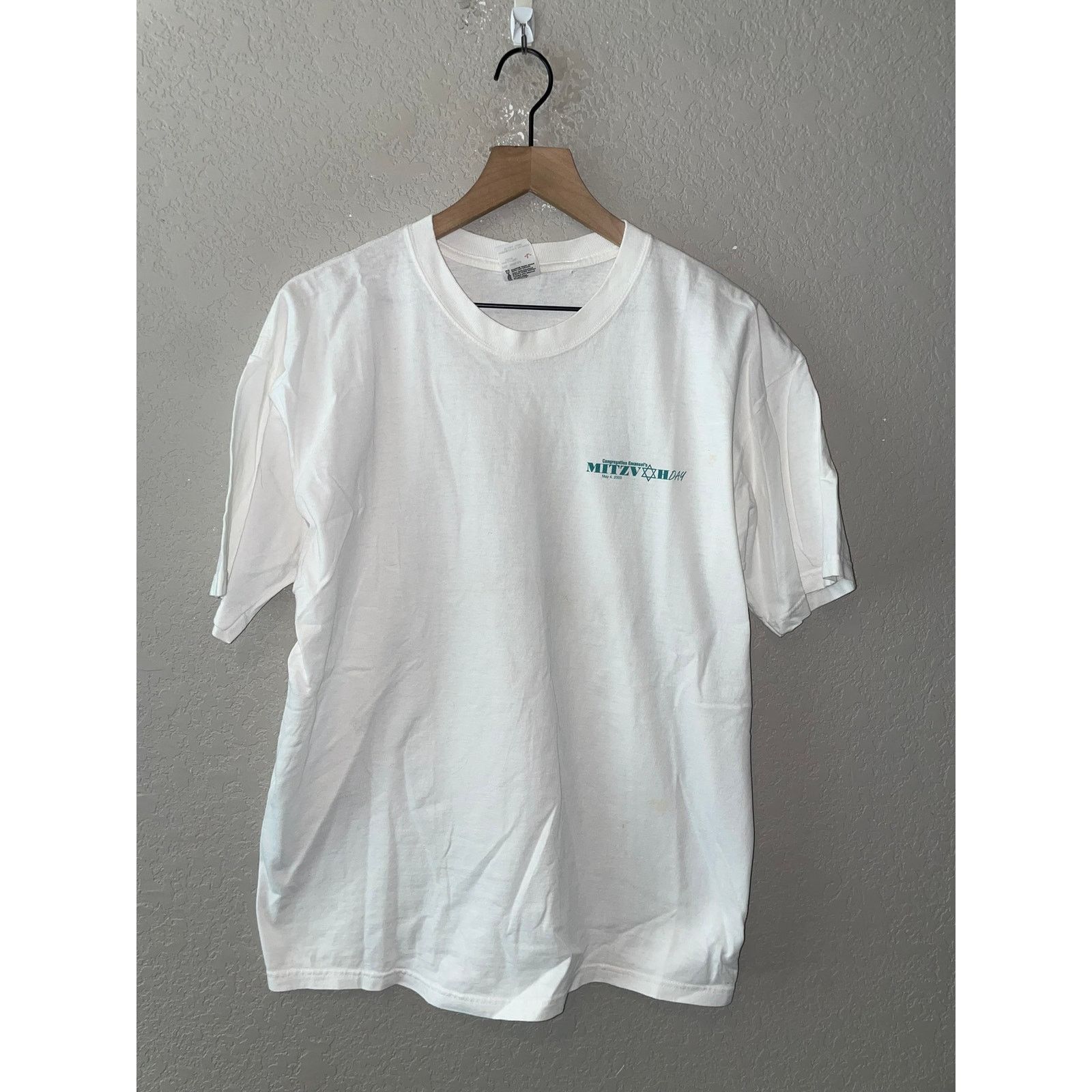 Anvil Vintage Mitzvah Shirt Congregation Emanuel Day Jewish Tee L Size US L / EU 52-54 / 3 - 1 Thumbnail