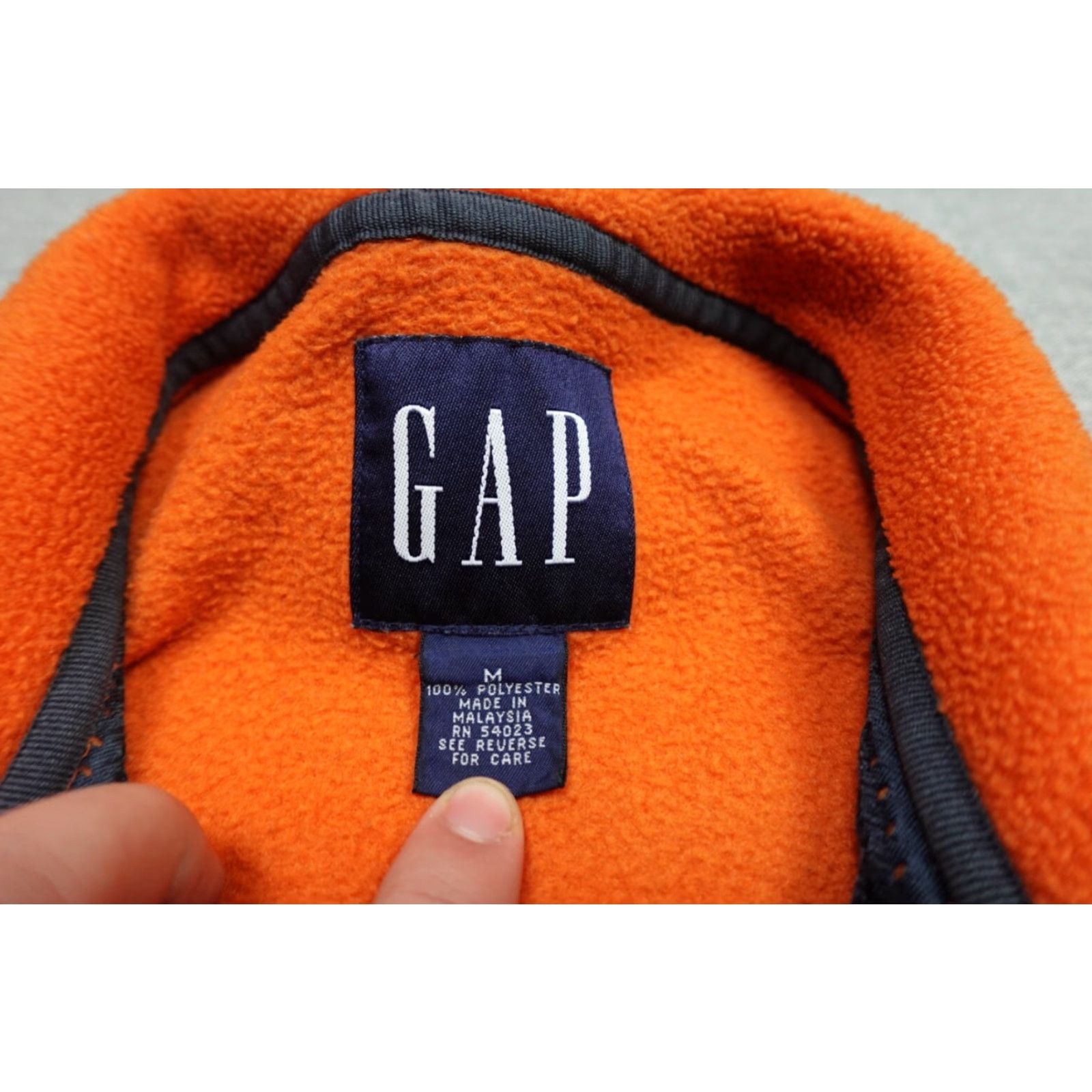 Gap Gap Vest Shirt Mens M Orange Full Zip Fleece Outdoor Hiking Vintage Style: Outdoor, Preppy, Ski Mens Size US M / EU 48-50 / 2 - 2 Thumbnail