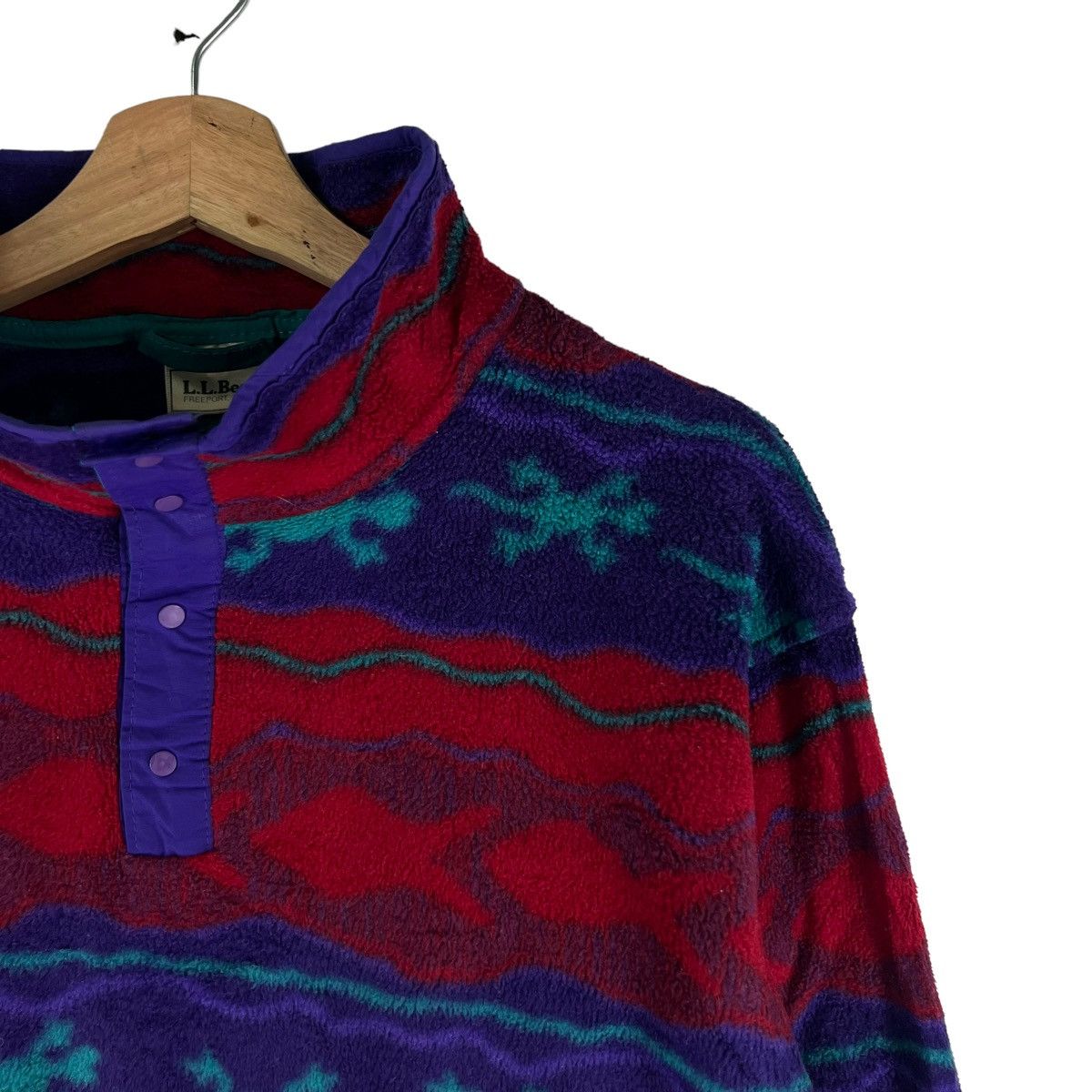 Japanese Brand 🔥FOR KIDS XXL VINTAGE L.L.BEAN FLEECE JACKET NAVAJO Size US XL / EU 56 / 4 - 3 Thumbnail