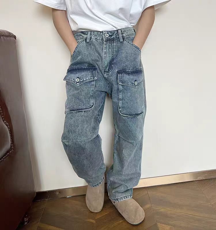 Japanese Brand × Jean Heavyweight vintage pocket washed work jeans Size US 34 / EU 50 - 1 Thumbnail