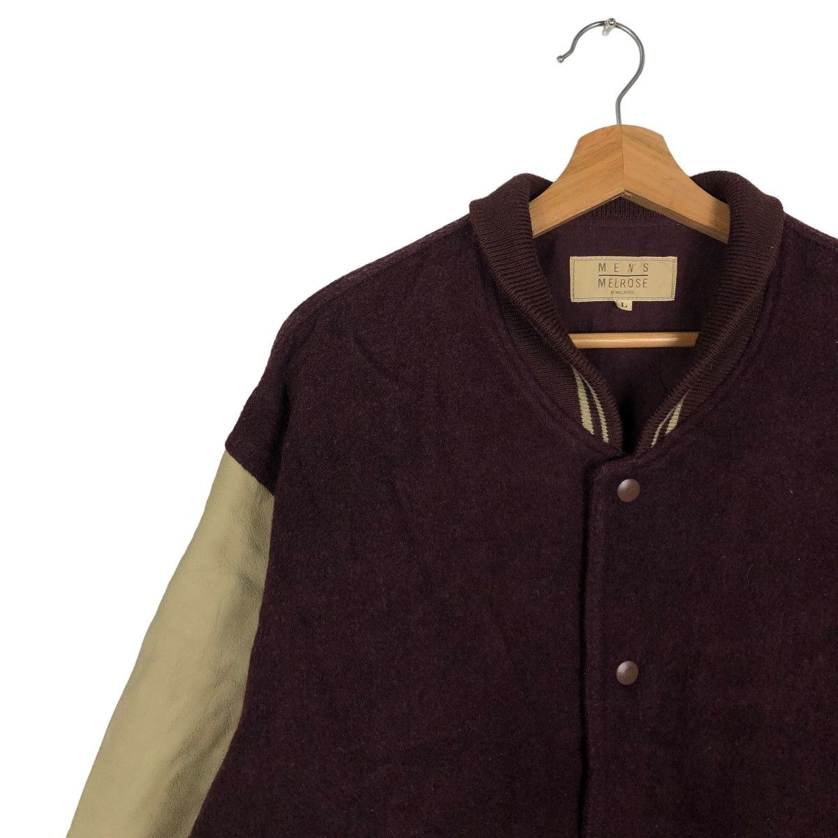 Issey Miyake 🔥90’s Vintage Varisty Jacket Men’s Melrose Leather Big Logo Size US L / EU 52-54 / 3 - 8 Thumbnail