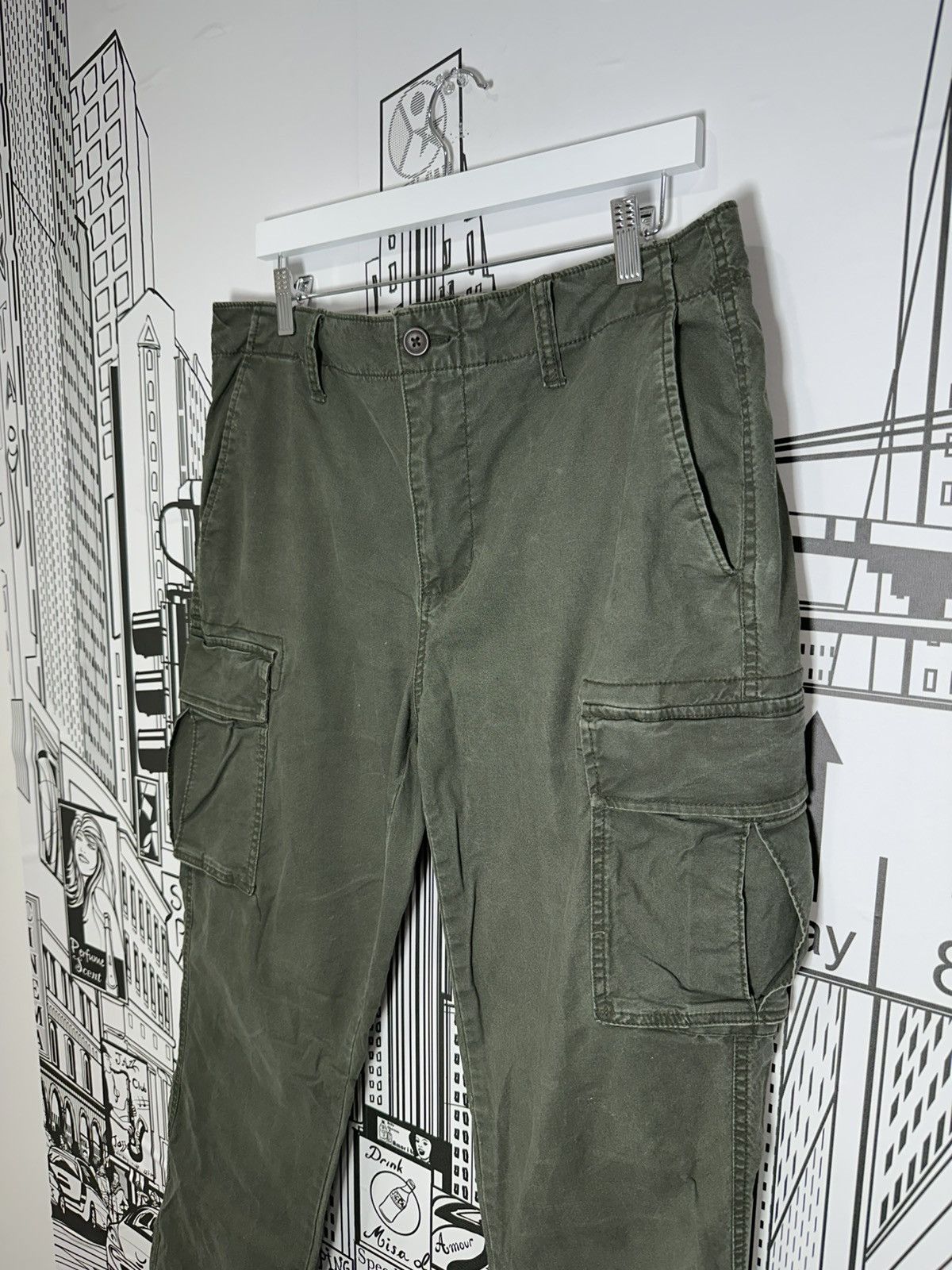 Old Navy Vintage Old Navy Cargo Pants Dark Green size 34x34 Size US 34 / EU 50 - 2 Thumbnail