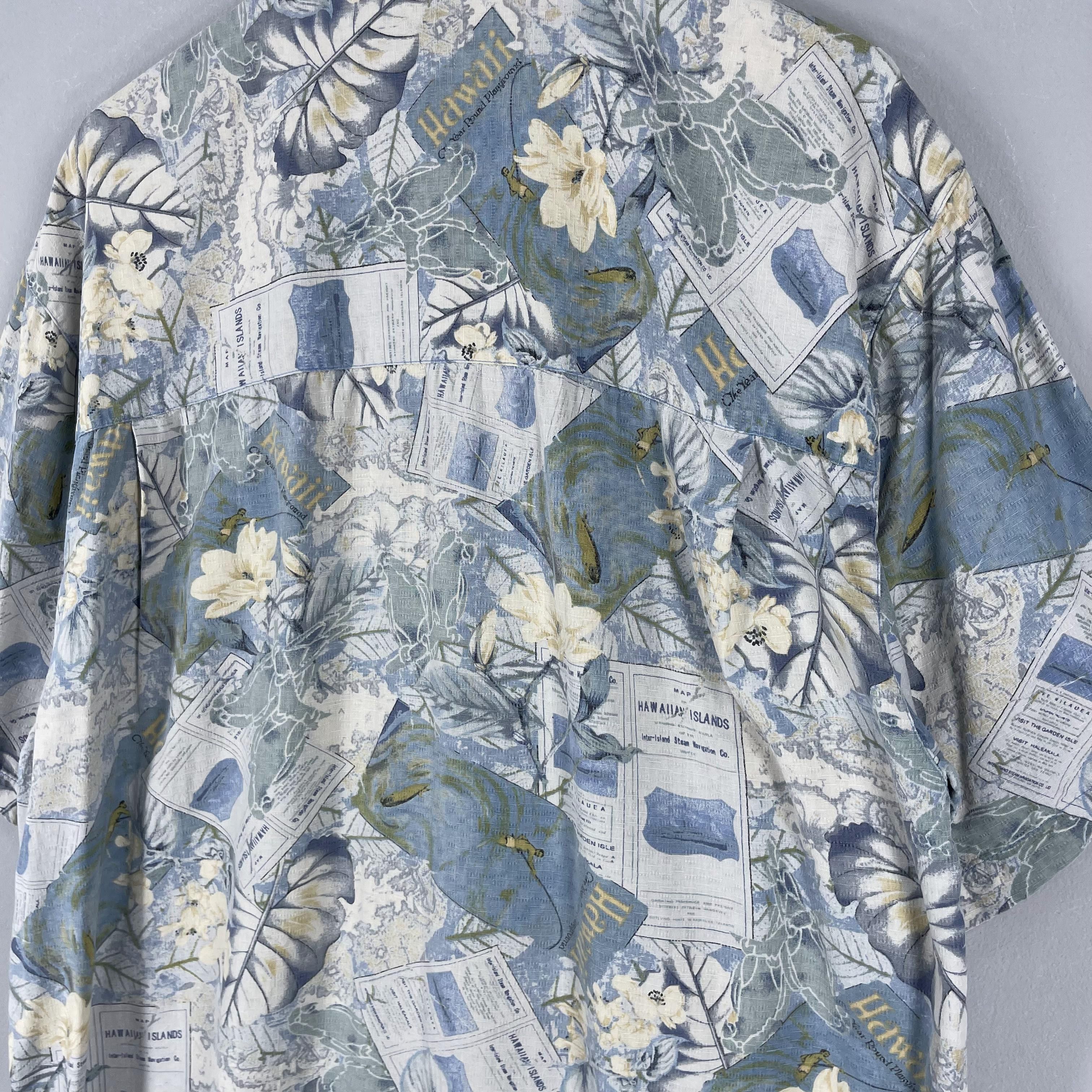 Vintage Vintage Hawaiian Aloha Floral Beach Surfing Motive Shirt Size US XL / EU 56 / 4 - 11 Thumbnail