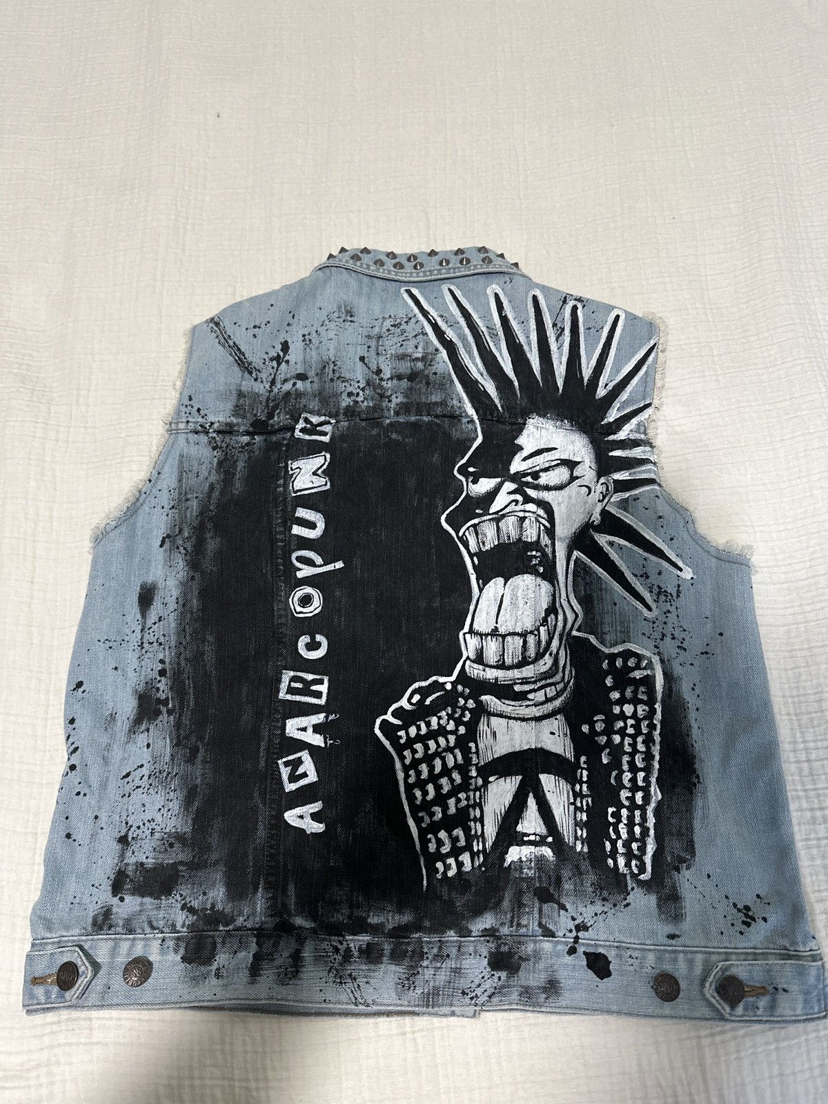 Kid Cudi Avant Garde Sleeveless Denim Jacket Size US XL / EU 56 / 4 - 1 Thumbnail