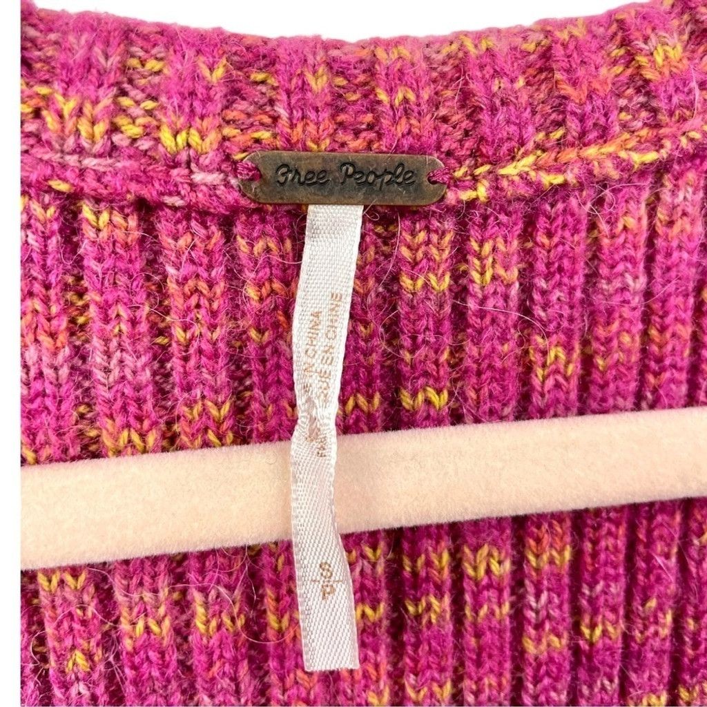 Free People Free People Colby Pink Cropped Ribbed Sweater Vest Size S Size S / US 4 / IT 40 - 4 Thumbnail