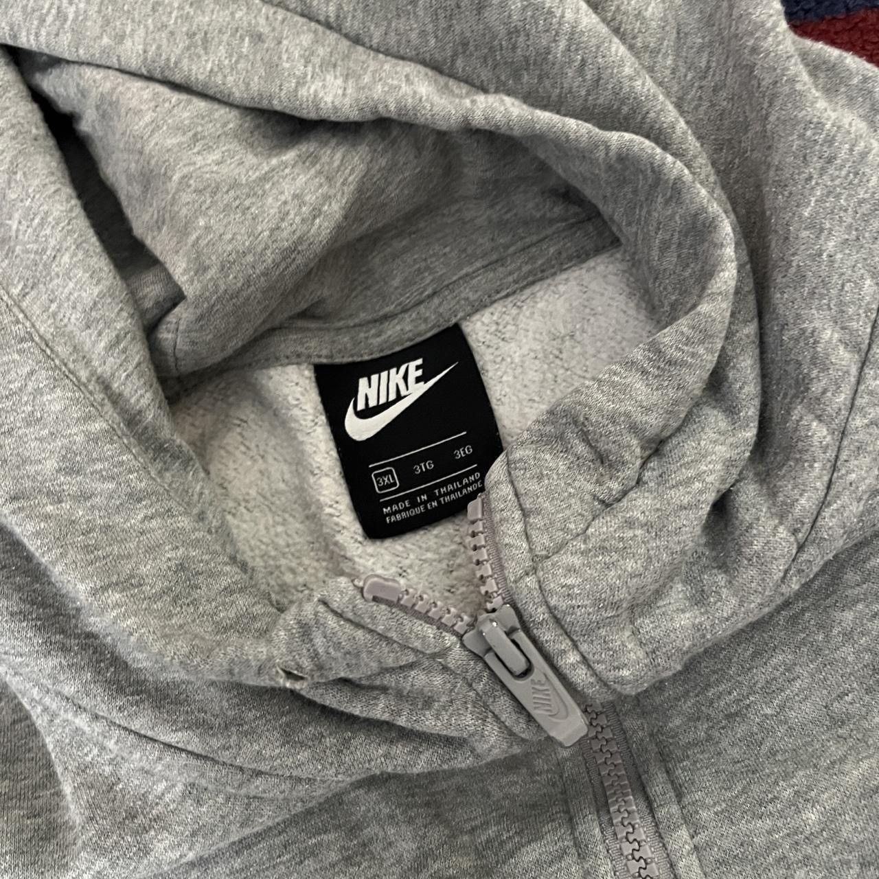 Nike Nike Hoodie Gray Full Zip Fleece Sweatshirt Casual Mens 3XL Size US XXL / EU 58 / 5 - 2 Thumbnail